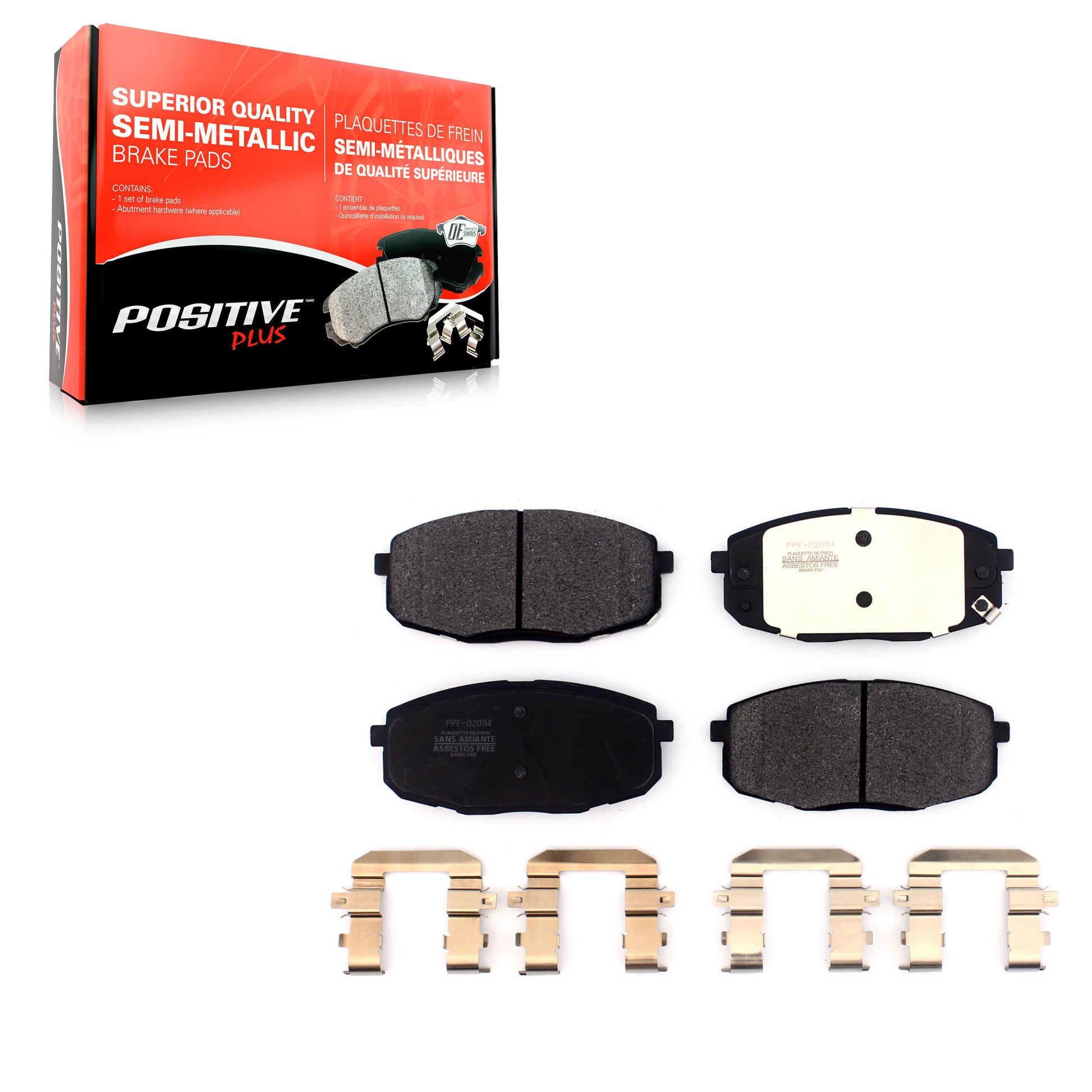 Positive Plus PPF-D2094 Disc Brake Pad for 2014-2025 Kia Seltos, Kia Forte, Kia Forte5 - Front