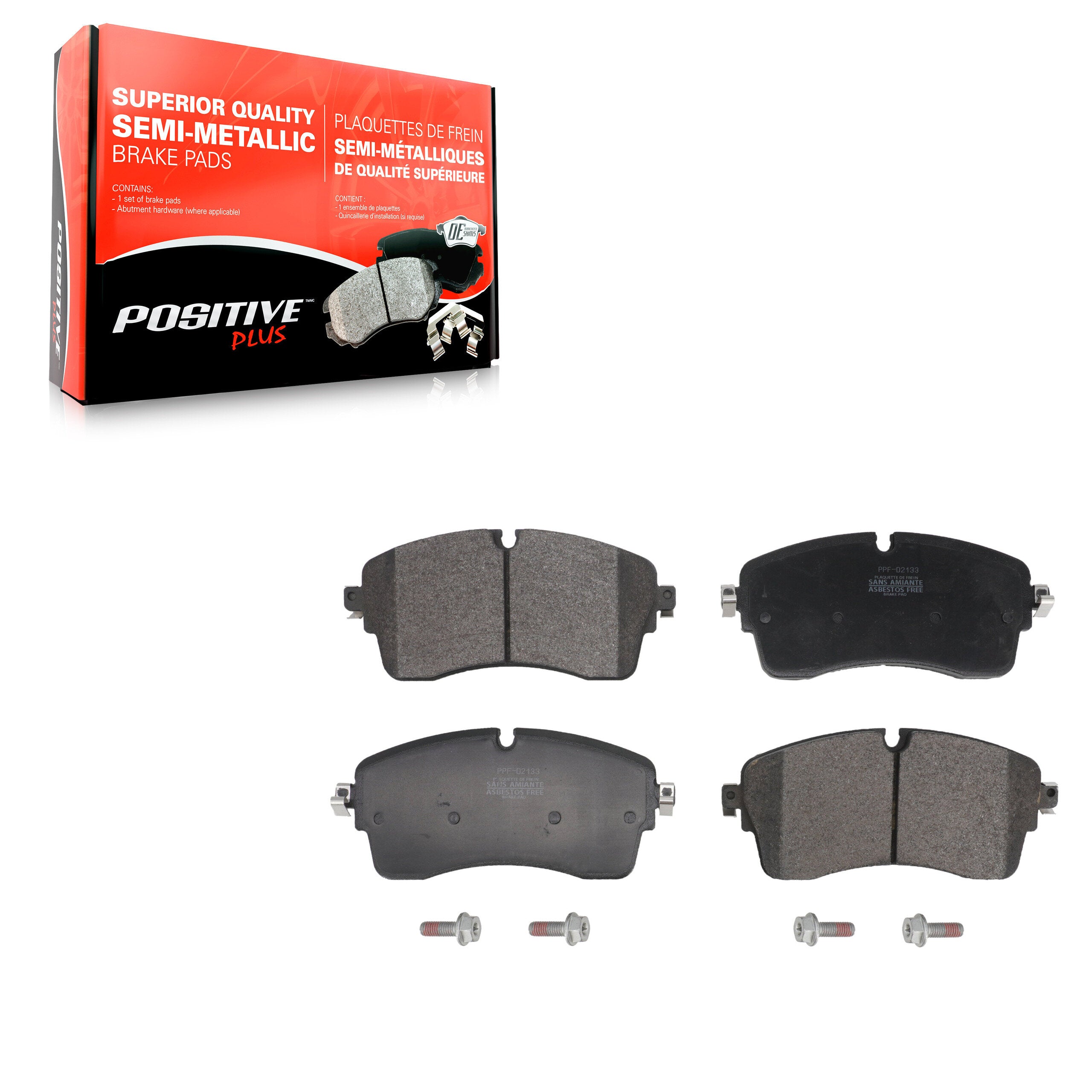 Positive Plus PPF-D2133 Disc Brake Pad for 2016-2022 Land Rover Defender 90, Jaguar E-Pace, Land Rover Defender 110 - Front