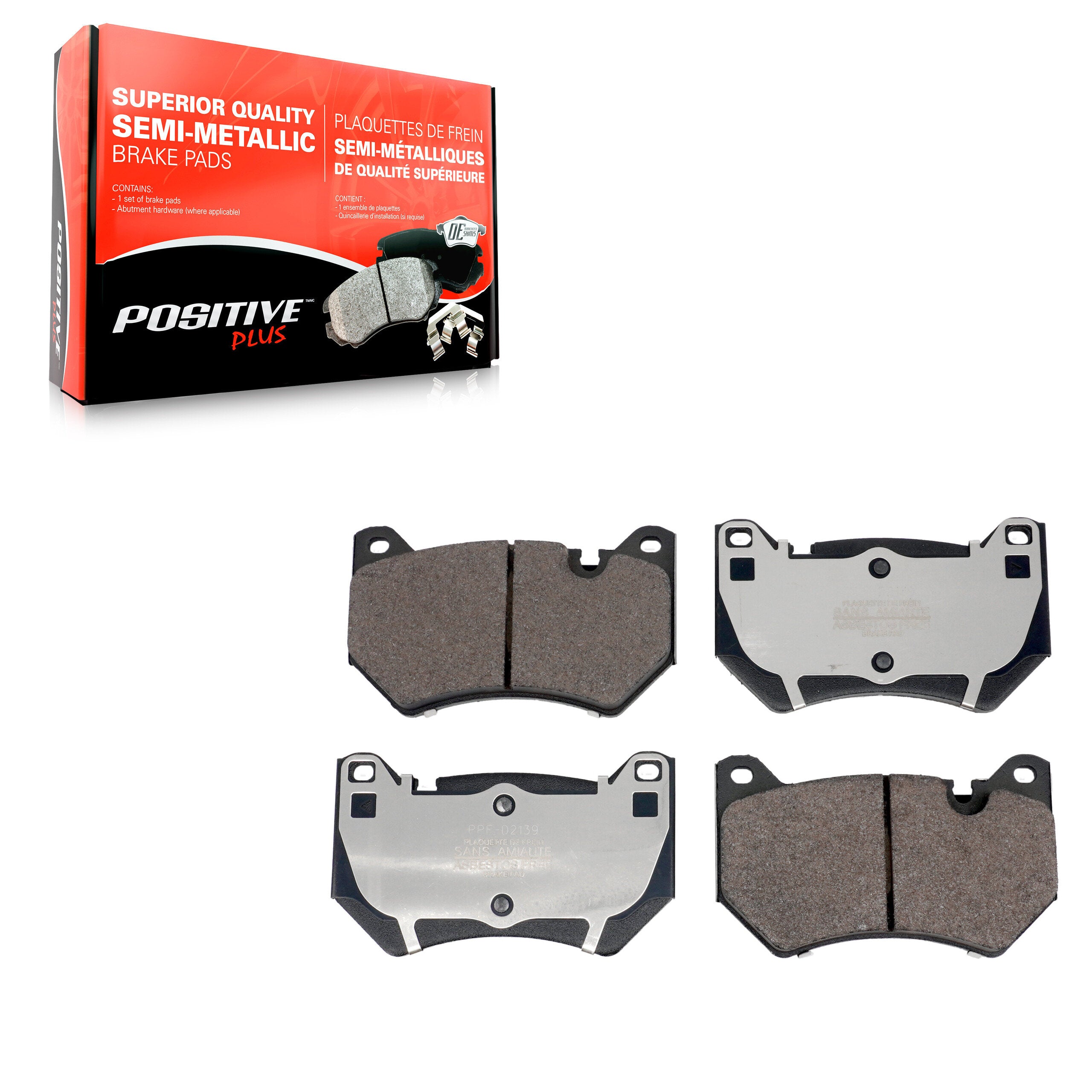 Positive Plus PPF-D2139 Disc Brake Pad for 2018-2023 Audi Q5, Audi Q5 Sportback - Front