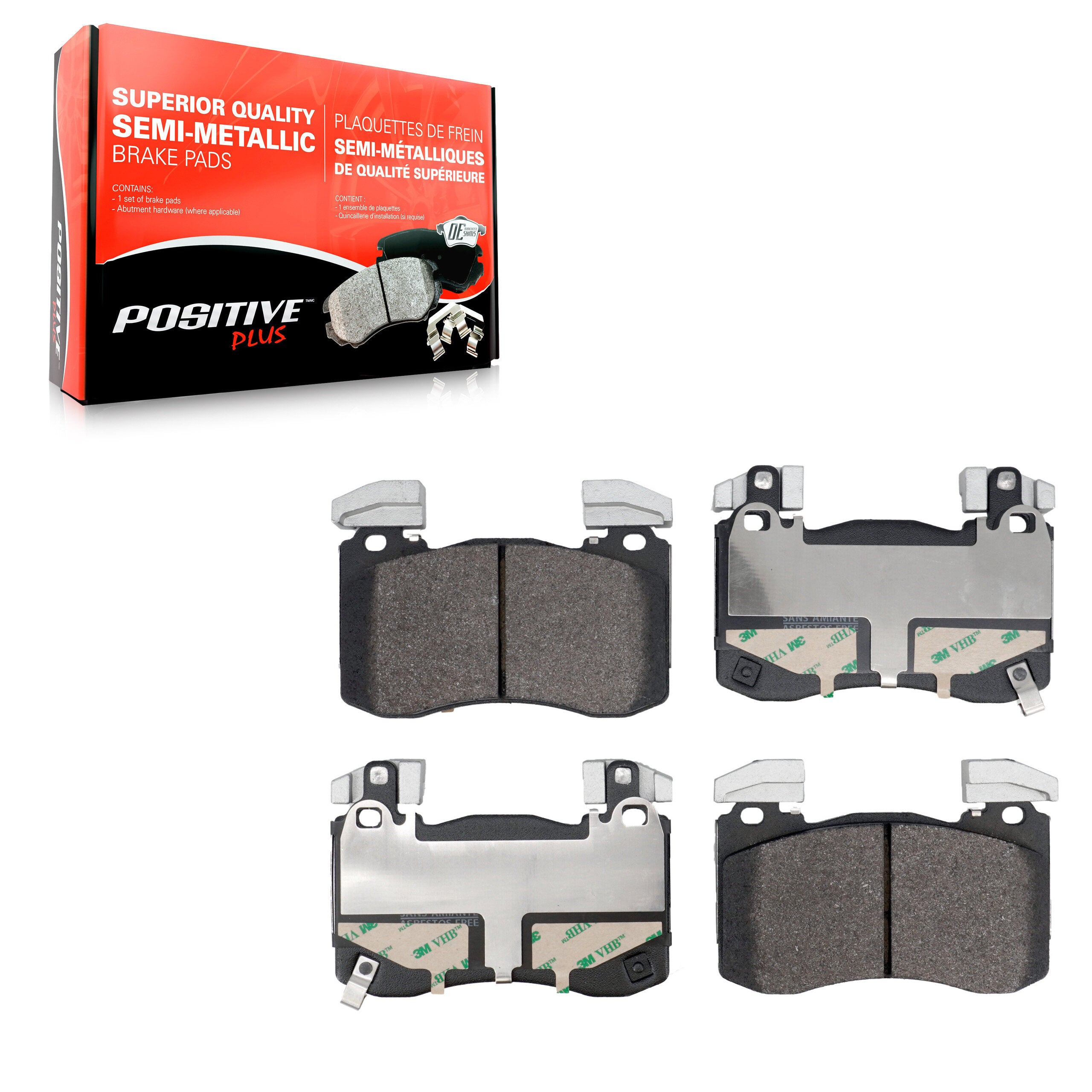 Positive Plus PPF-D2145 Disc Brake Pad for 2018-2025 Genesis G70, Kia Stinger - Front