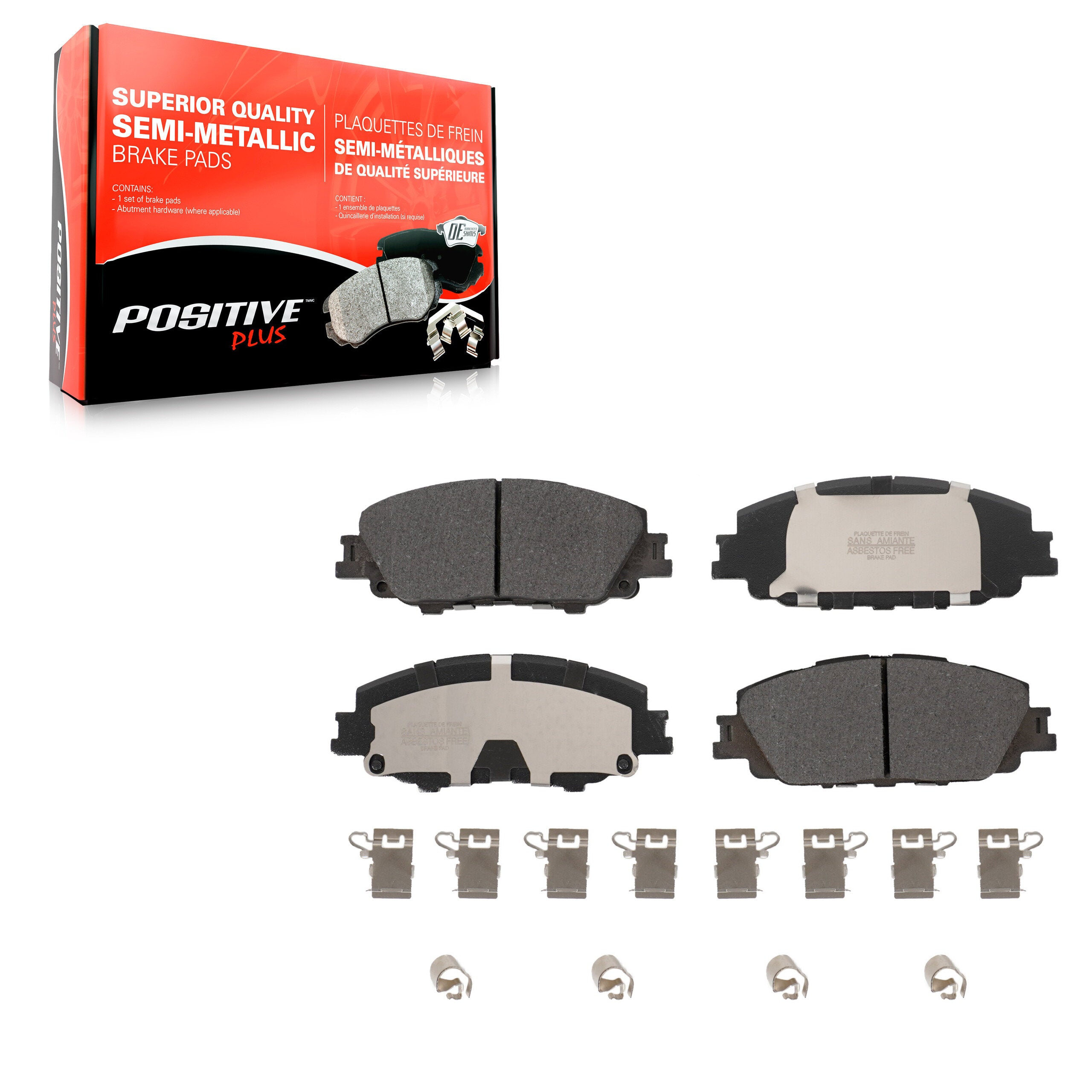 Positive Plus PPF-D2176 Disc Brake Pad for 2019-2025 Toyota Corolla, Toyota Prius, Toyota Prius Prime - Front