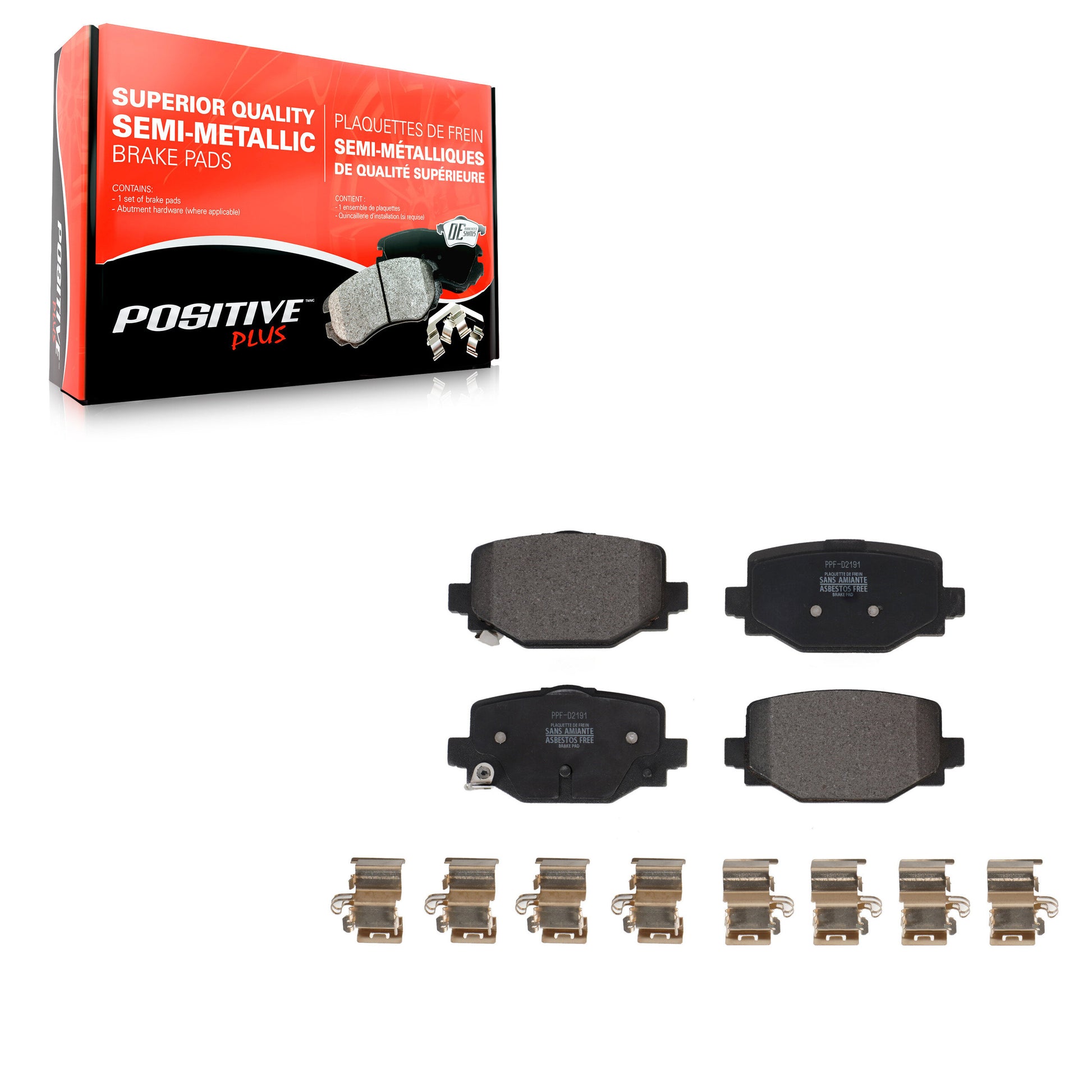 Positive Plus PPF-D2191 Disc Brake Pad for 2019-2024 INFINITI QX55, INFINITI QX50 - Rear