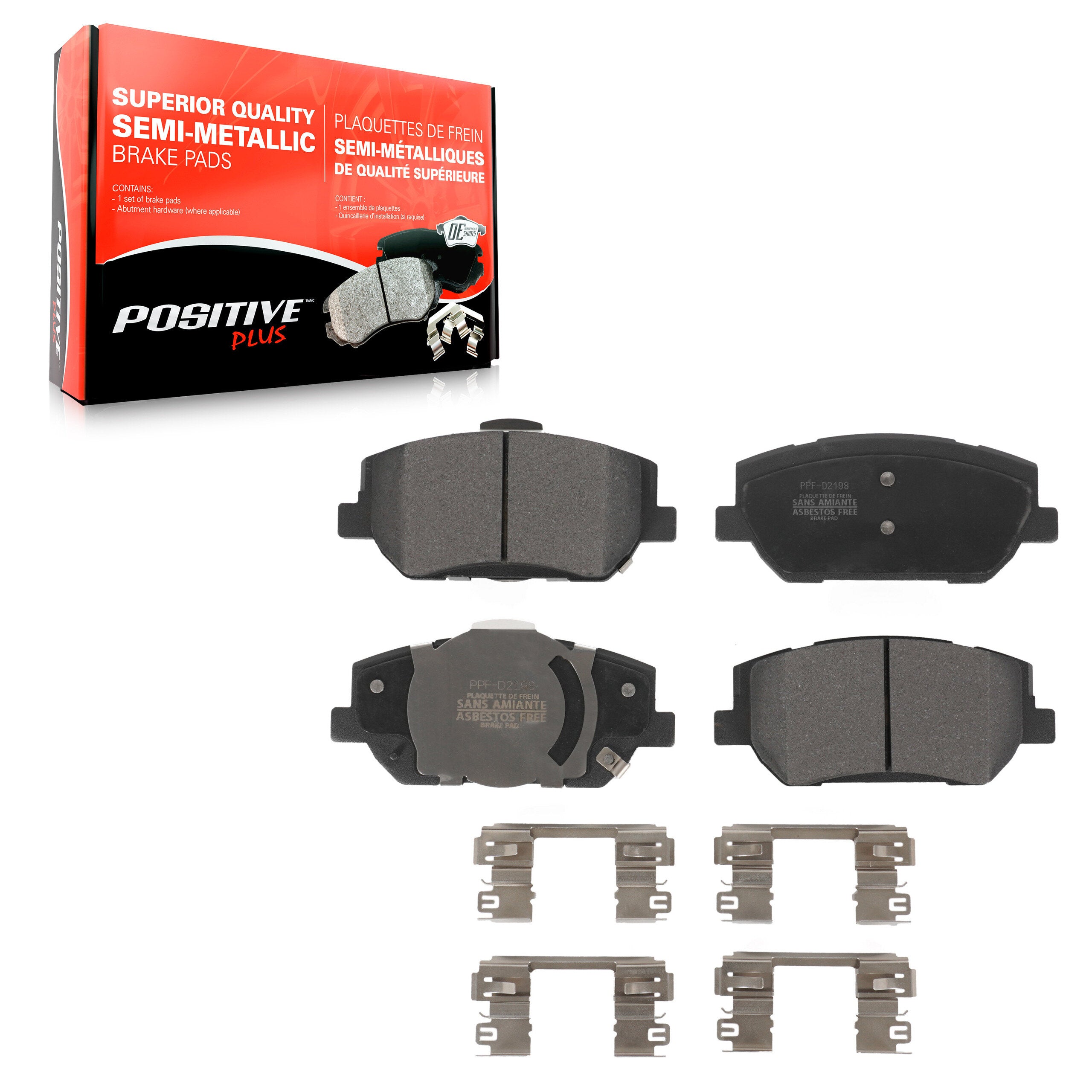 Positive Plus PPF-D2198 Disc Brake Pad for 2019-2020 Hyundai Santa Fe - Front