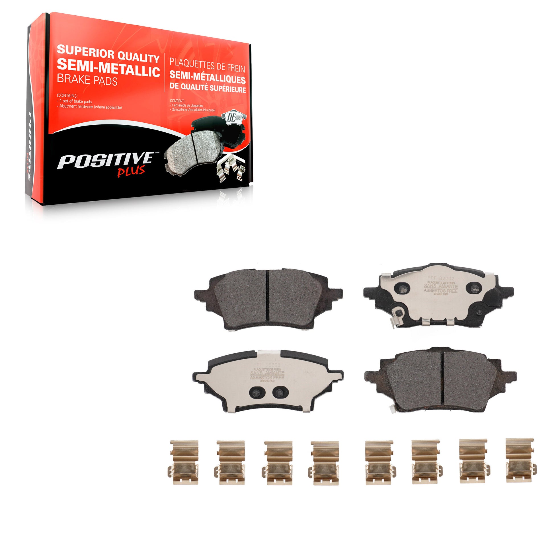 Positive Plus PPF-D2202 Disc Brake Pad for 2019-2022 Toyota C-HR - Rear