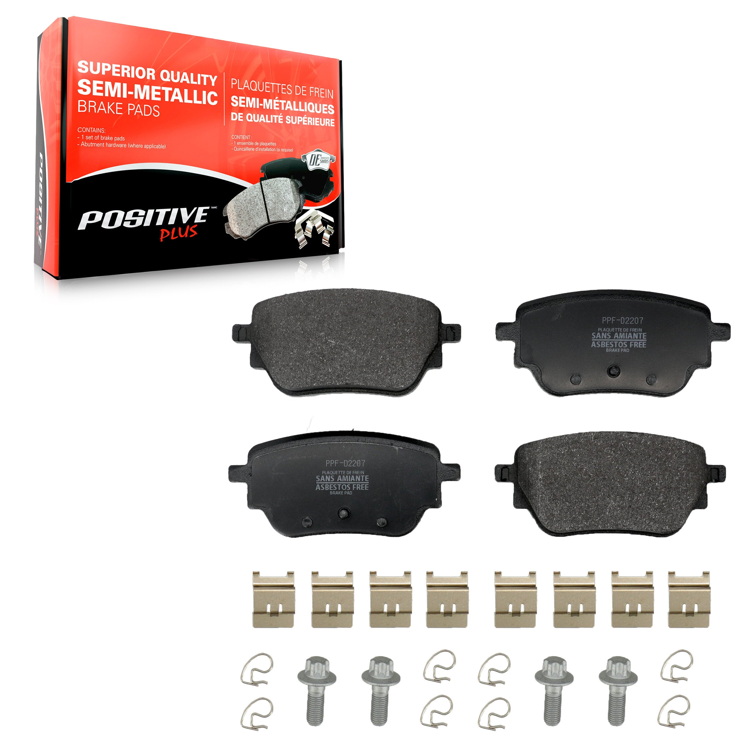 Positive Plus PPF-D2207 Disc Brake Pad for 2019-2023 Mercedes-Benz CLA250, Mercedes-Benz A220 - Rear