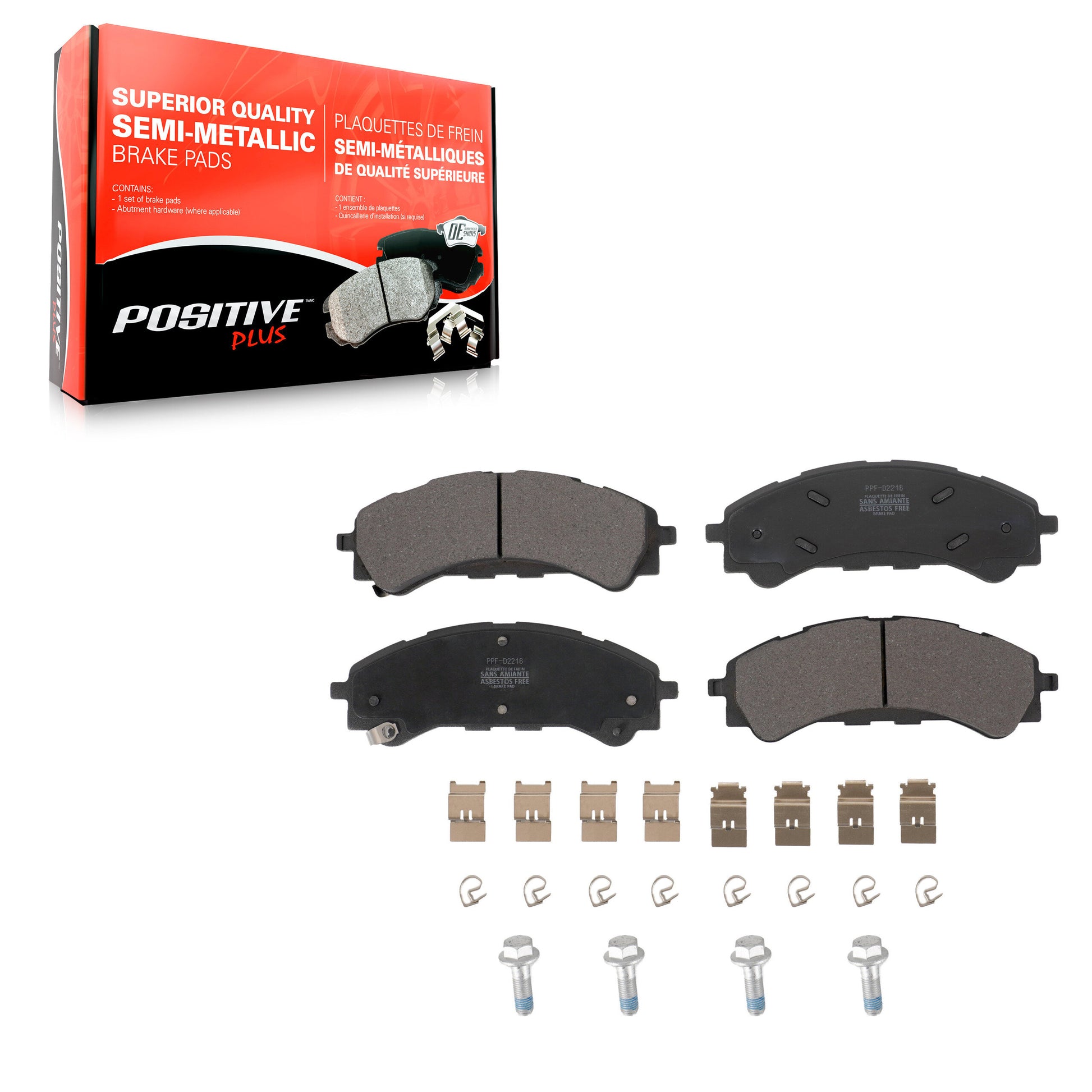 Positive Plus PPF-D2216 Disc Brake Pad for 2019-2024 Ford Ranger, Ford Bronco - Front