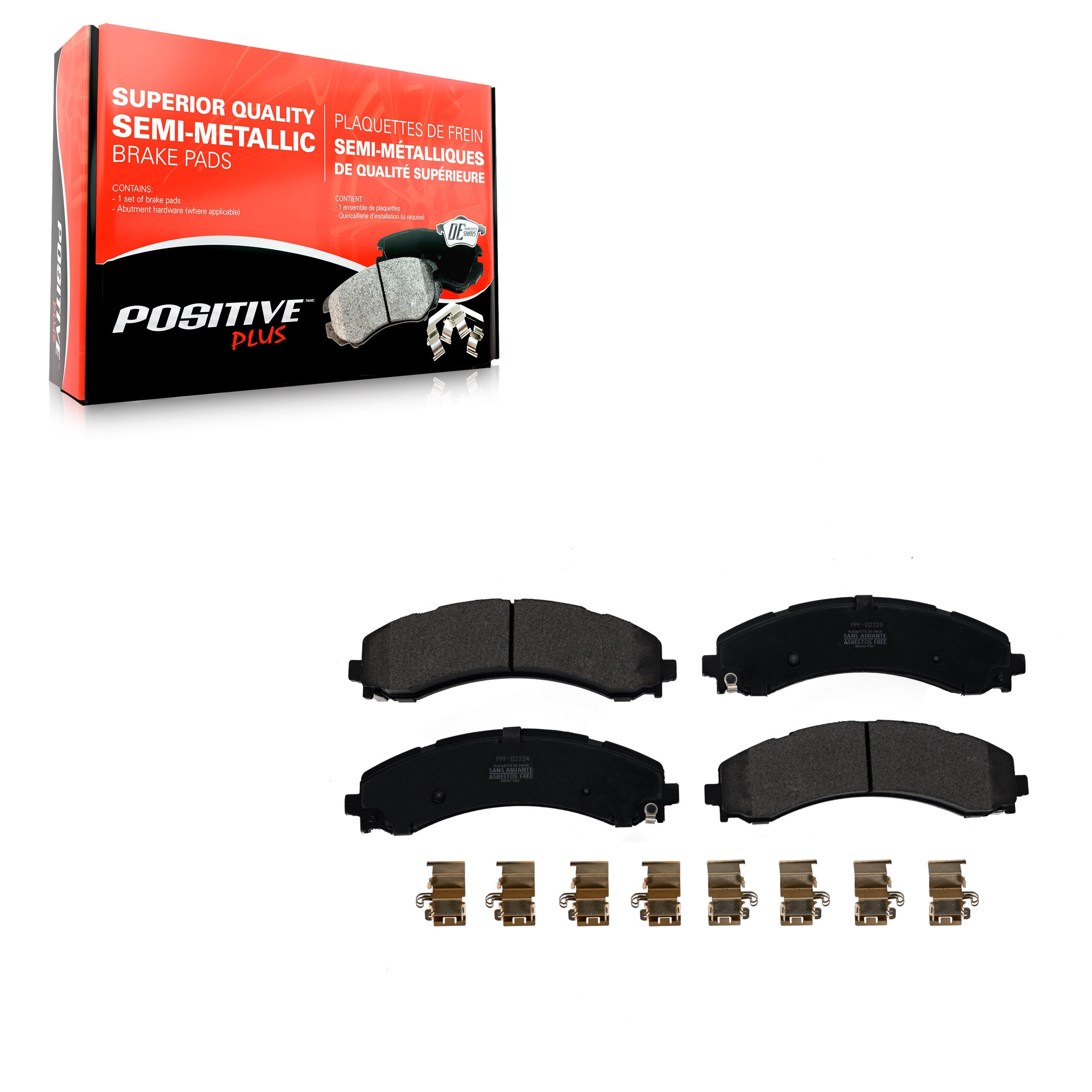 Positive Plus PPF-D2224 Disc Brake Pad for 2019-2024 Ram 3500 - Rear