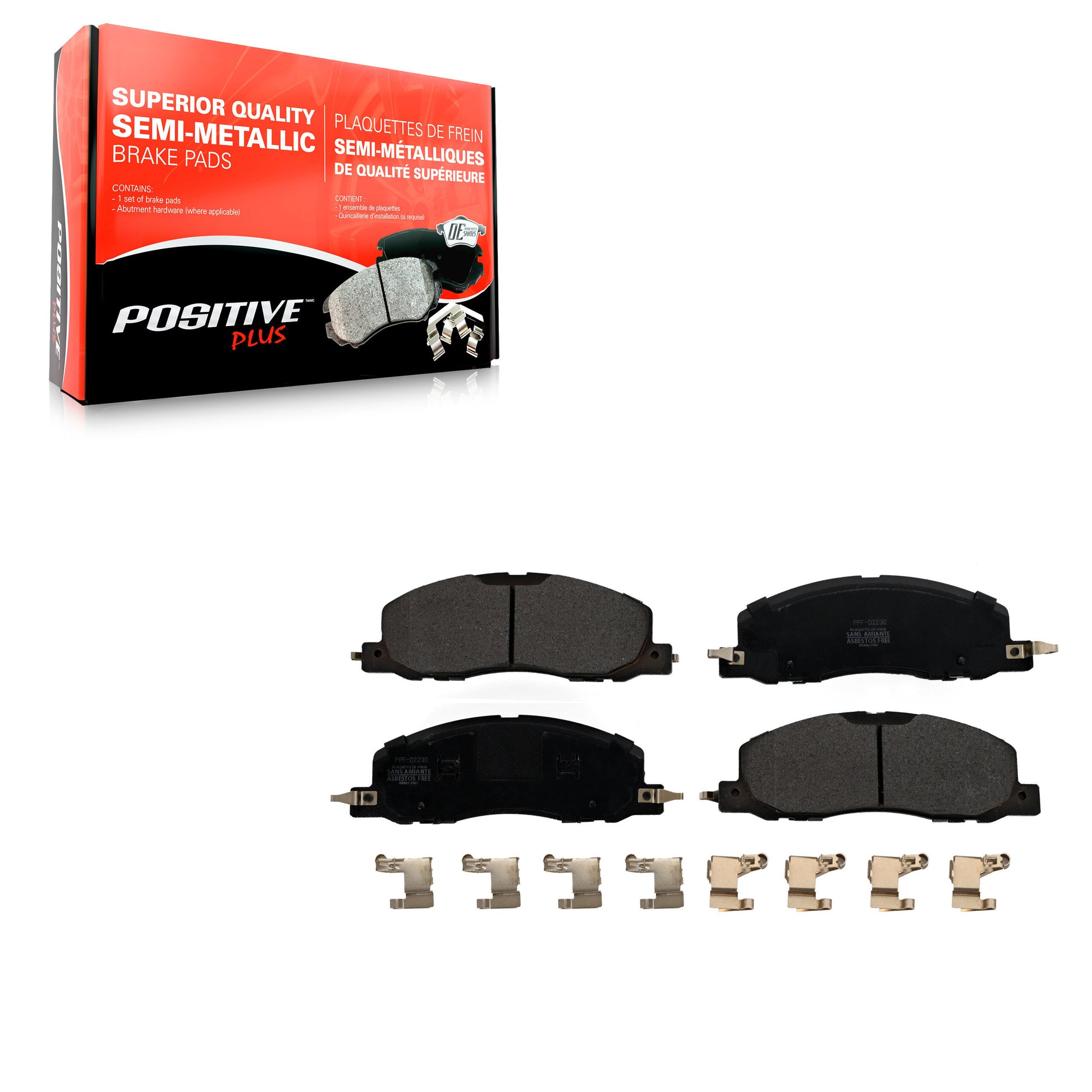 Positive Plus PPF-D2230 Disc Brake Pad for 2020-2024 Ford Explorer, Lincoln Aviator - Front