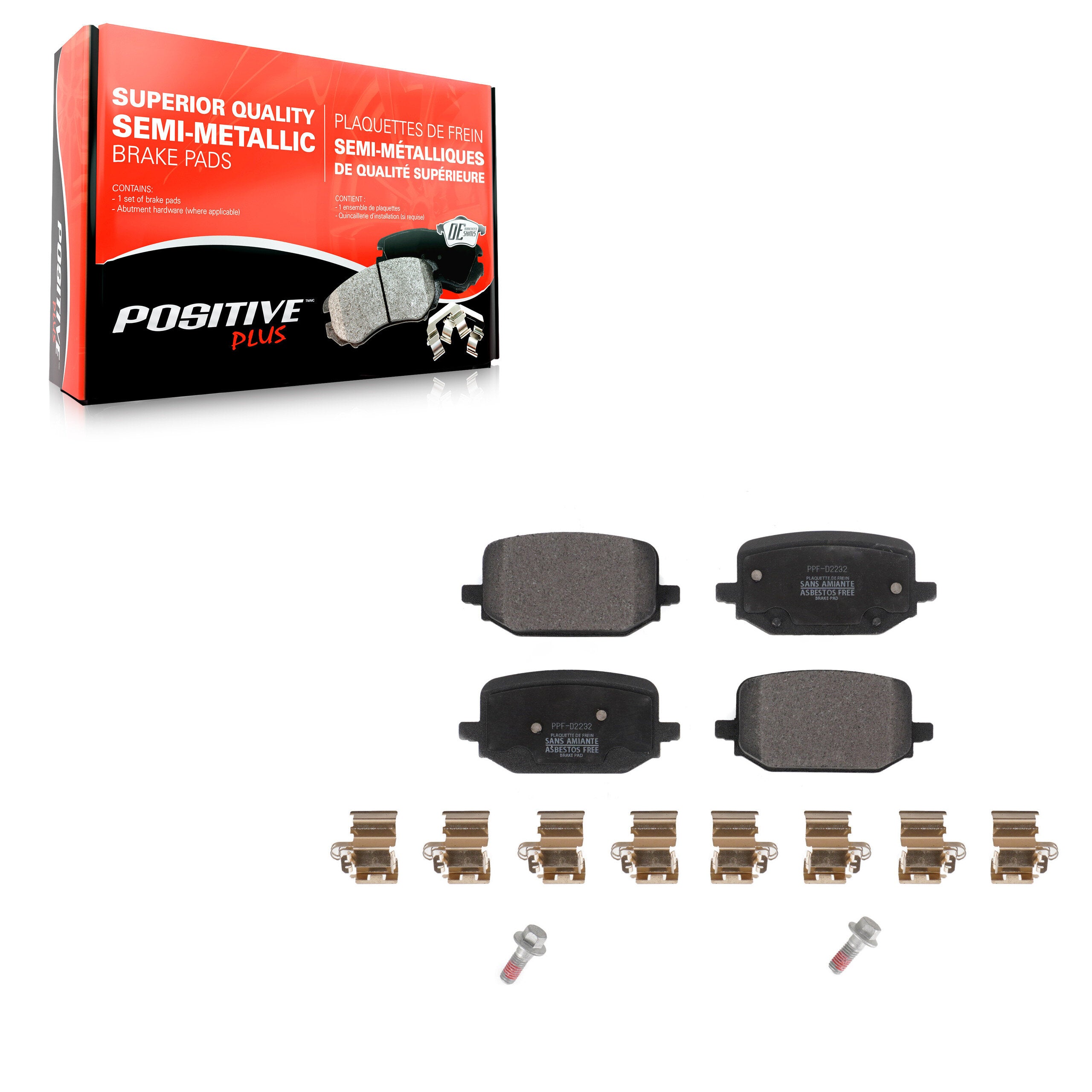 Positive Plus PPF-D2232 Disc Brake Pad for 2020-2024 Ford Explorer - Rear