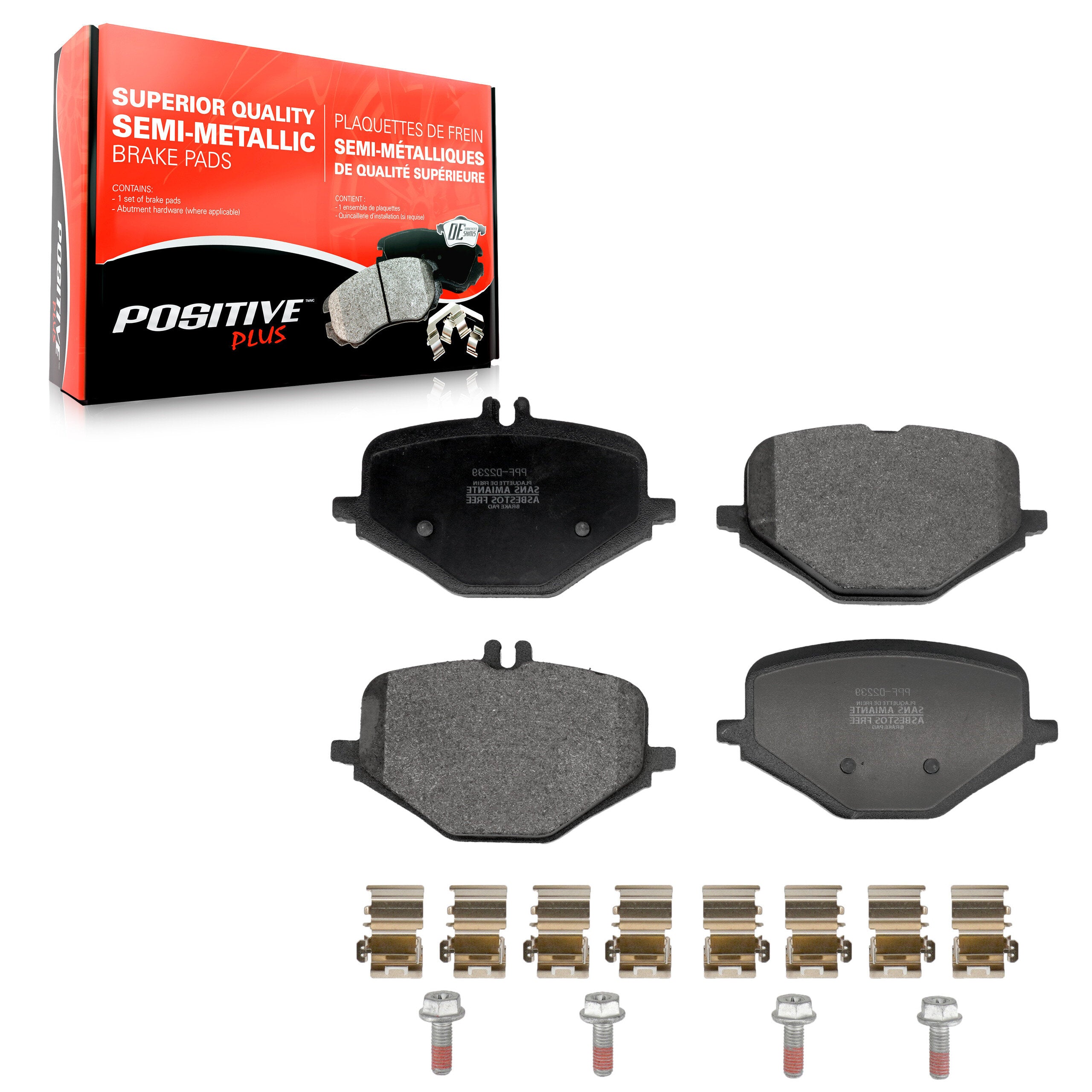 Positive Plus PPF-D2239 Disc Brake Pad for 2019-2023 Mercedes-Benz GLE63 AMG S, Mercedes-Benz GLS63 AMG, Mercedes-Benz GLE53 AMG - Rear