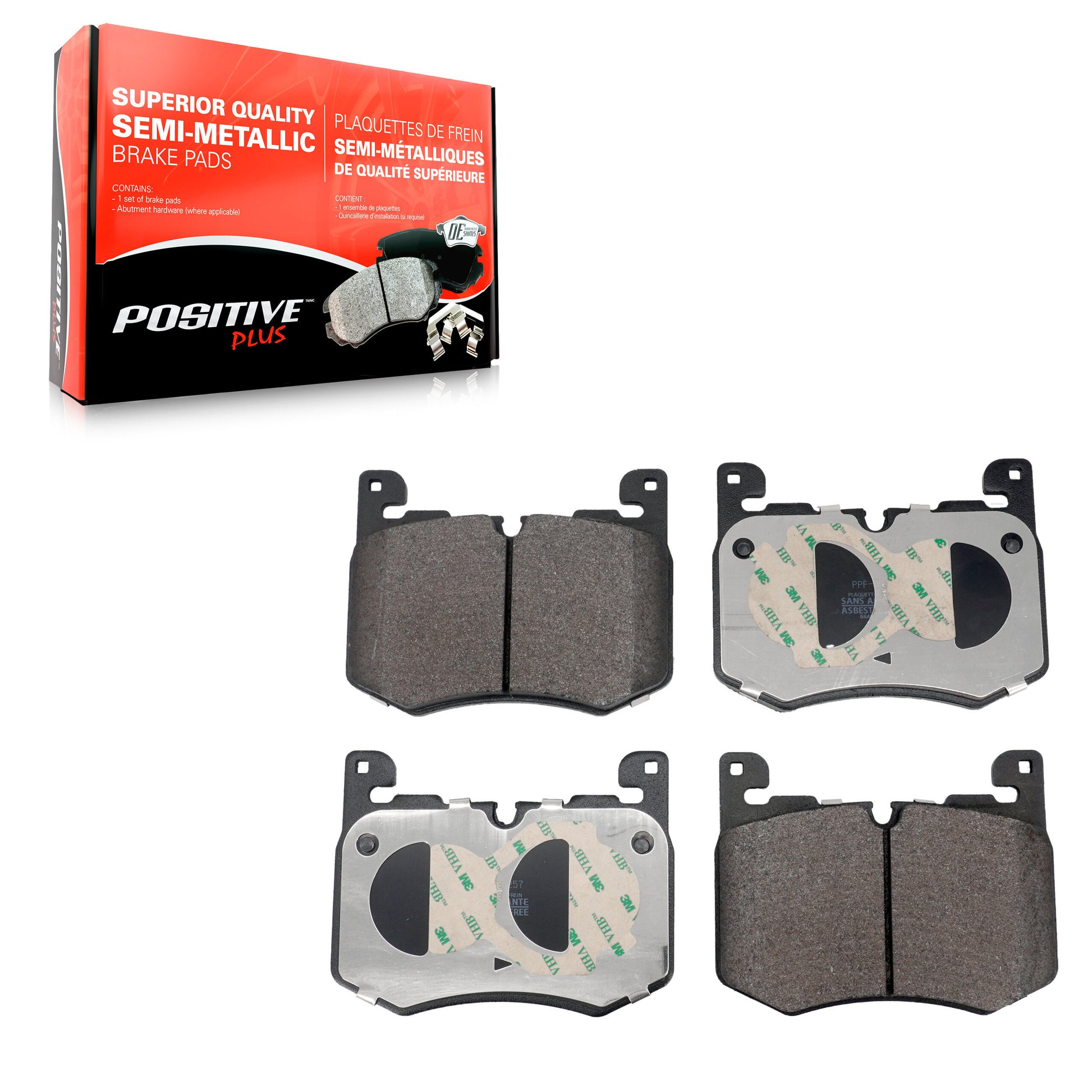 Positive Plus PPF-D2257 Disc Brake Pad for 2017-2021 Land Rover Range Rover Velar, Jaguar F-Pace - Front