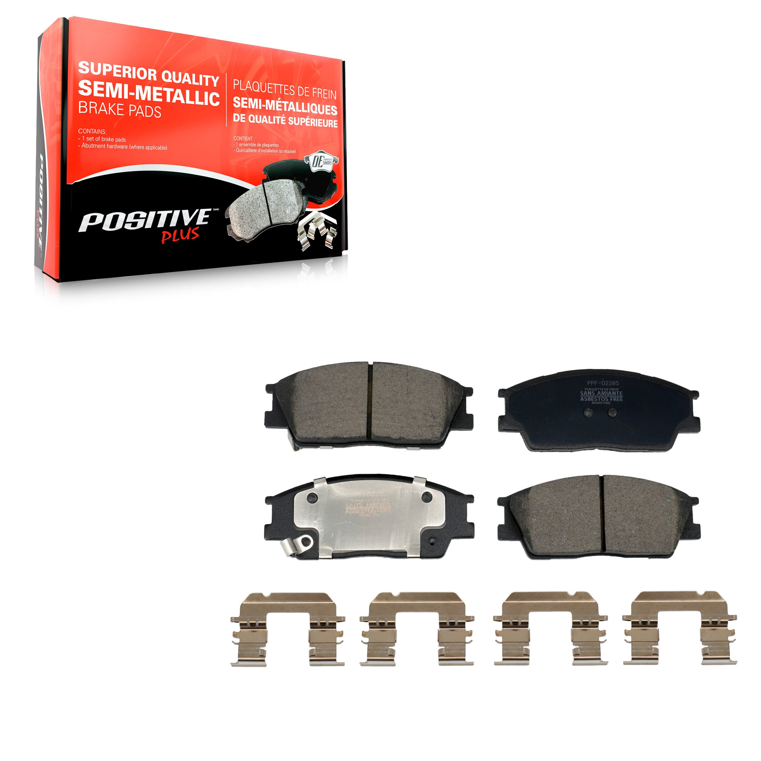 Positive Plus PPF-D2285 Disc Brake Pad for 2020-2023 Kia Soul, Hyundai Venue - Front