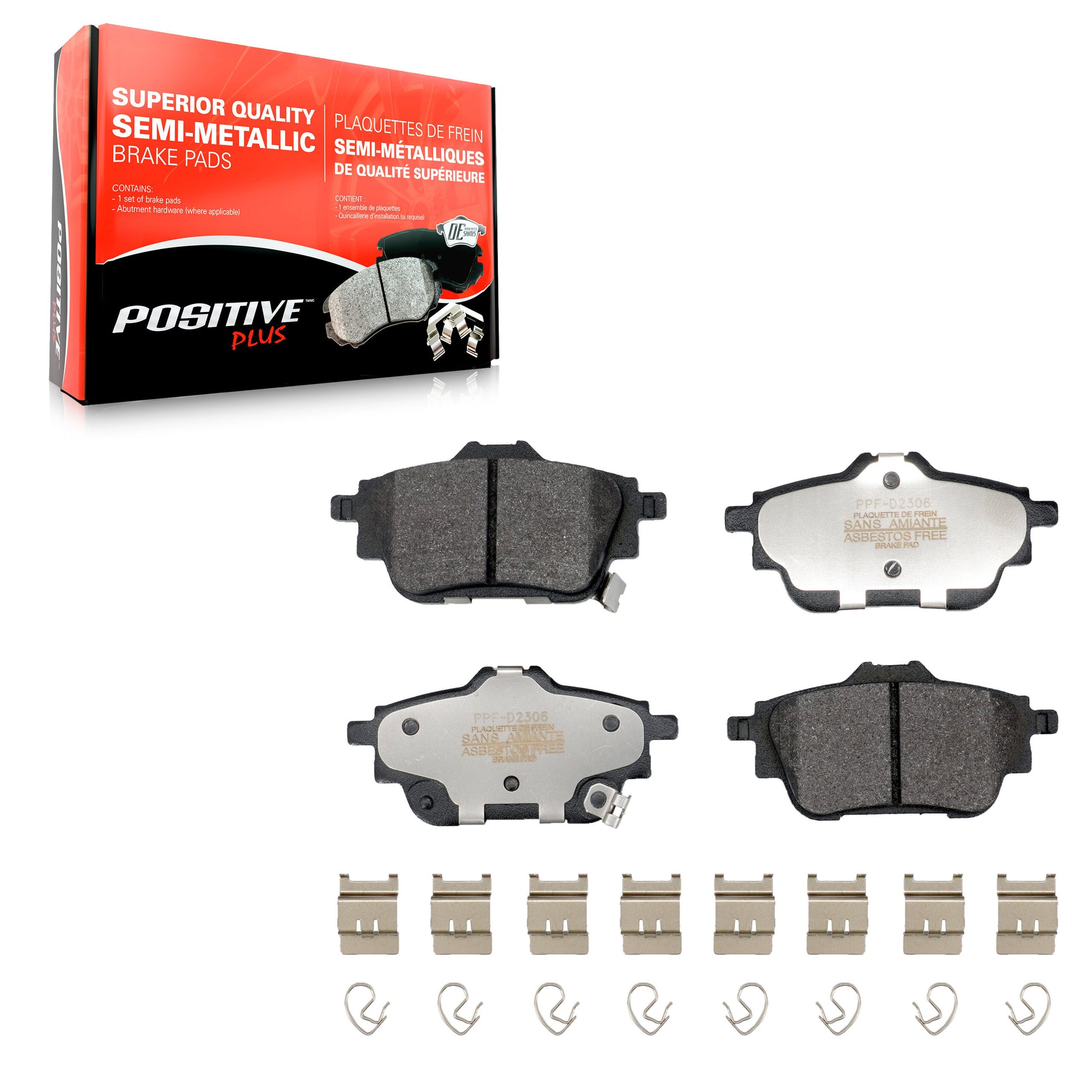 Positive Plus PPF-D2306 Disc Brake Pad for 2020-2023 Nissan Sentra - Rear