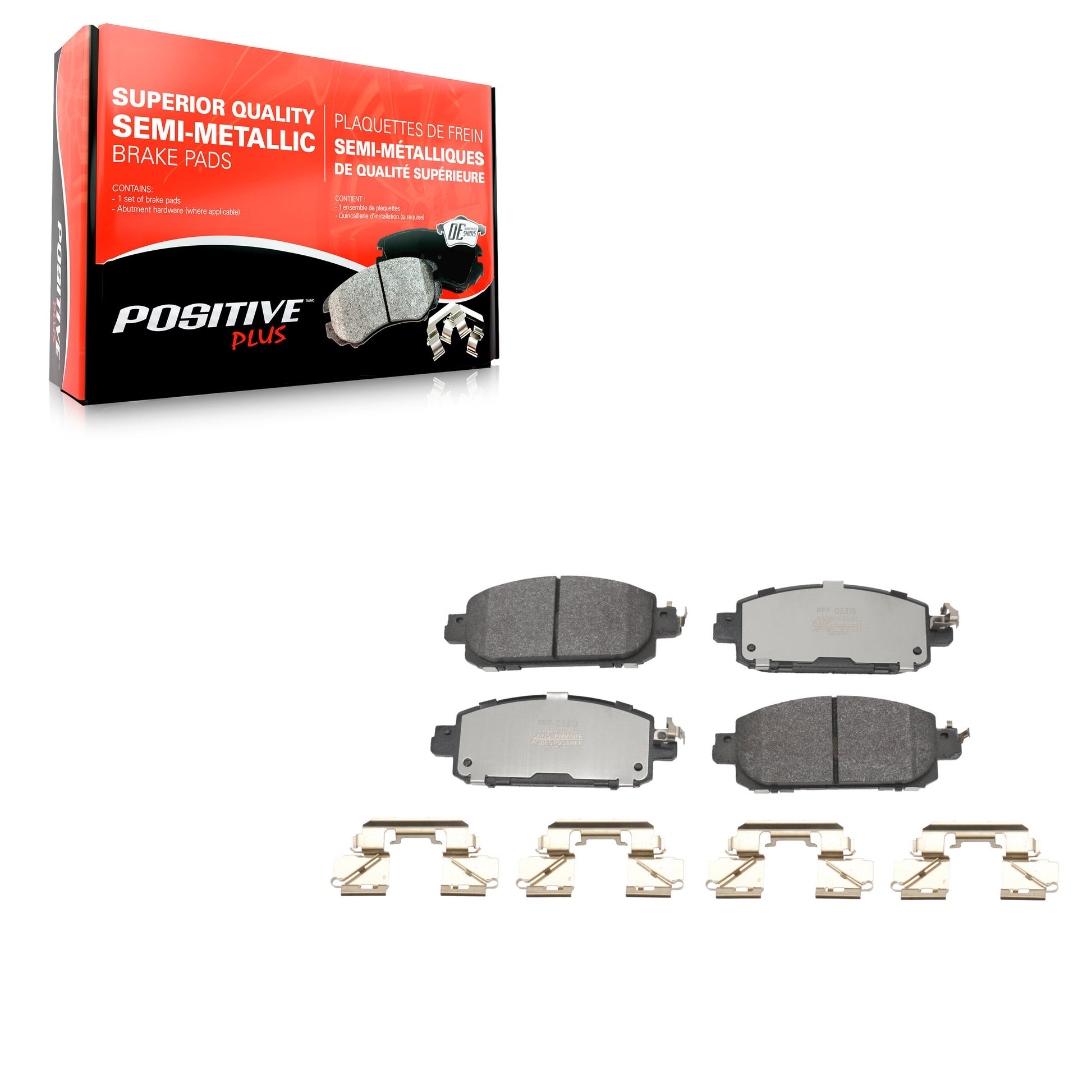 Positive Plus PPF-D2310 Disc Brake Pad for 2020-2024 Nissan Kicks, Nissan Sentra - Front
