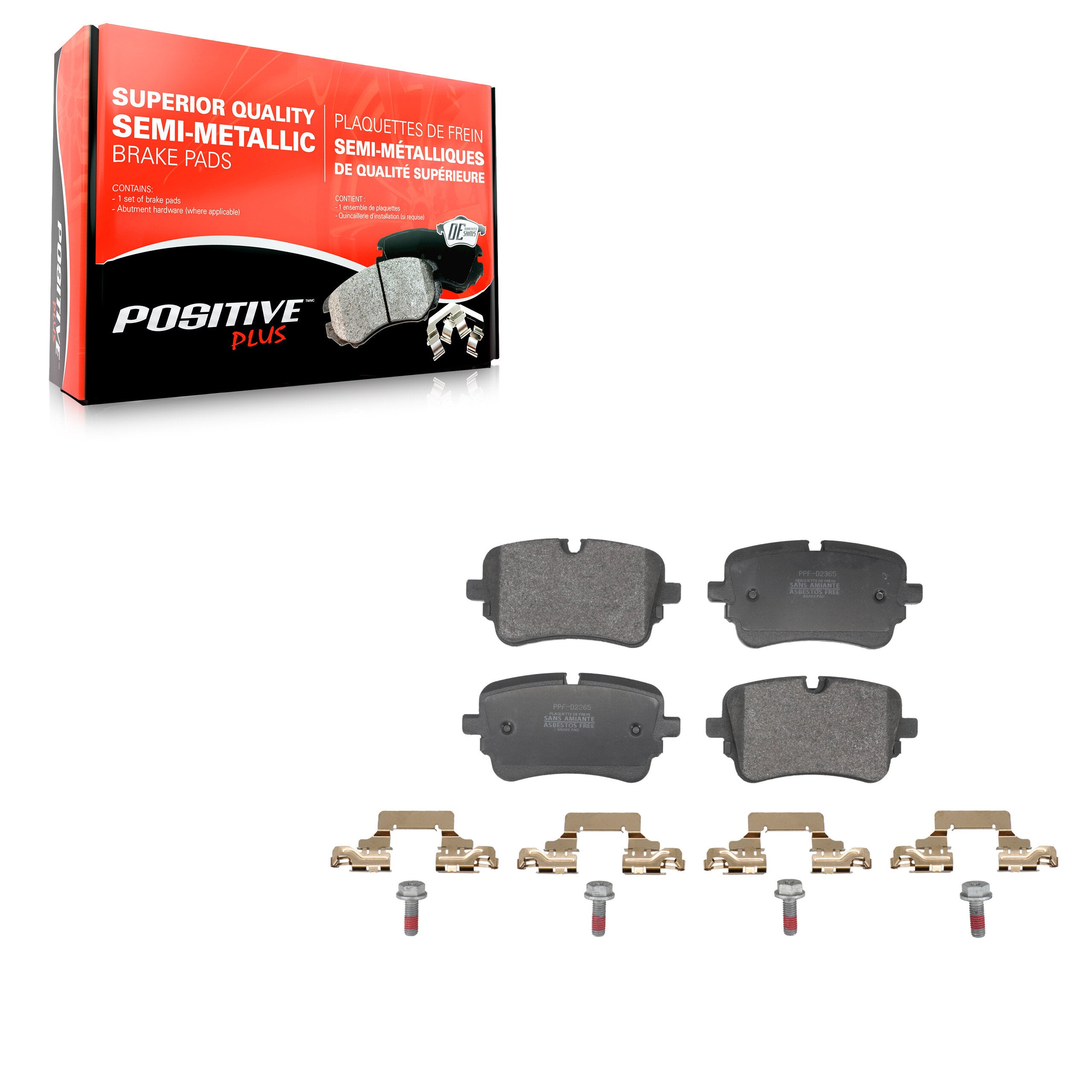 Positive Plus PPF-D2365 Disc Brake Pad for 2020-2023 Audi e-tron S, Audi A8 Quattro, Audi Q7 - Rear