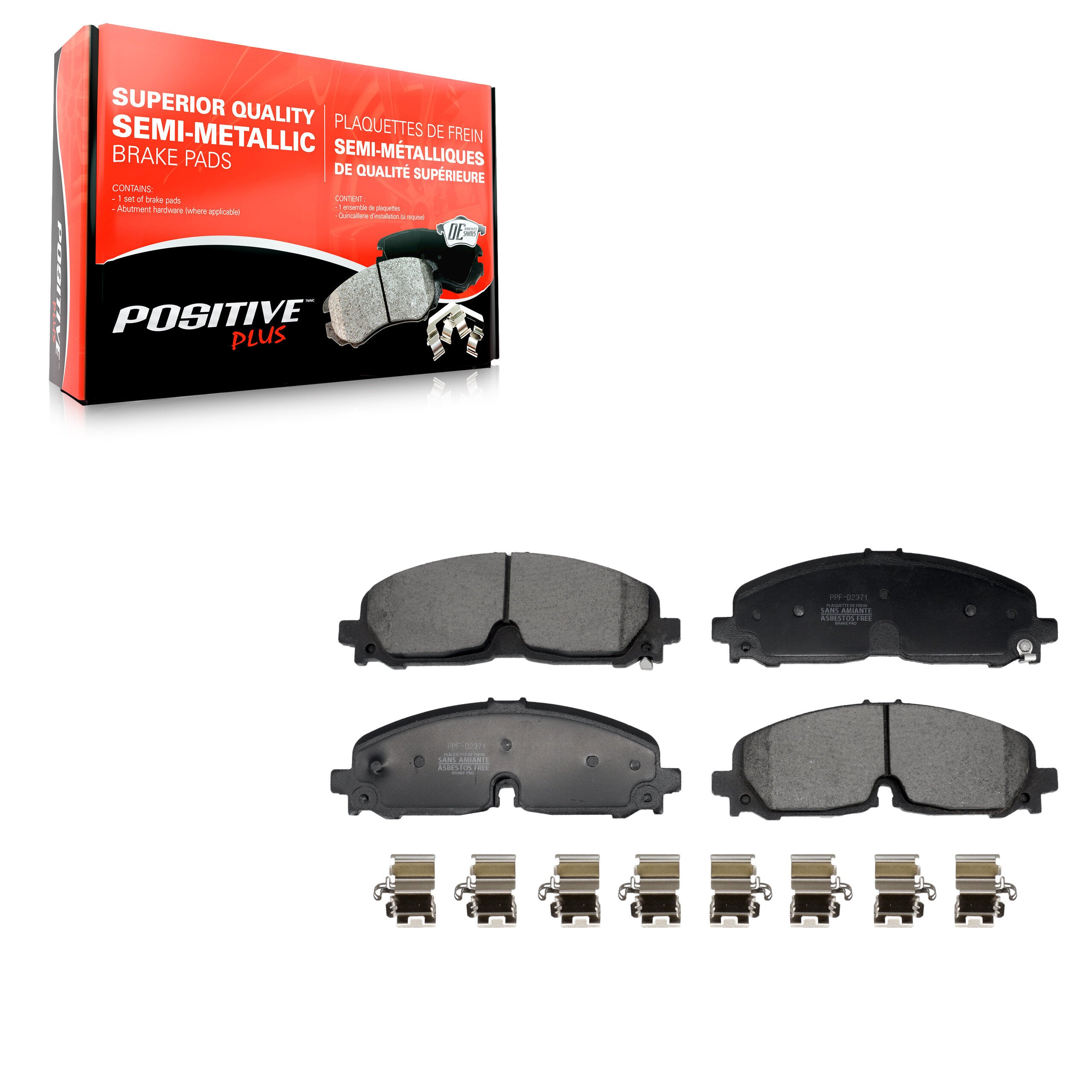 Positive Plus PPF-D2371 Disc Brake Pad for 2020-2025 Chevrolet Blazer EV, Cadillac LYRIQ, Cadillac XT5 - Front