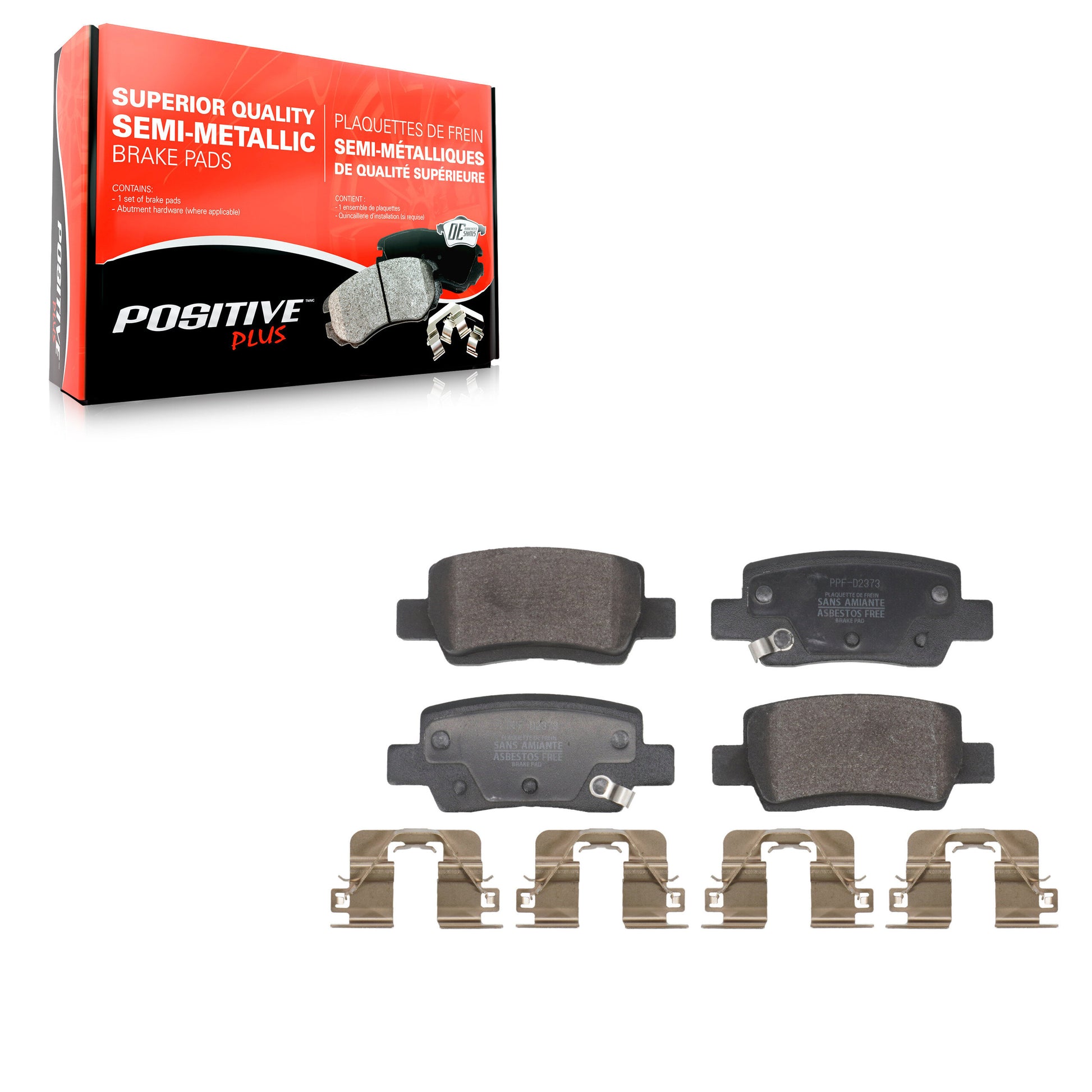 Positive Plus PPF-D2373 Disc Brake Pad for 2021-2025 Kia K4, Hyundai Kona, Kia Soul - Rear