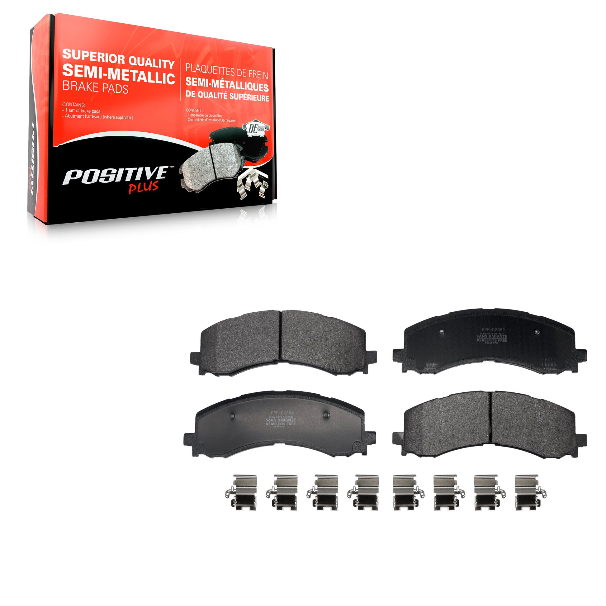 Positive Plus PPF-D2382 Disc Brake Pad for 2021-2025 Ford Bronco, Ford Expedition, Ford F-150 Lightning - Front