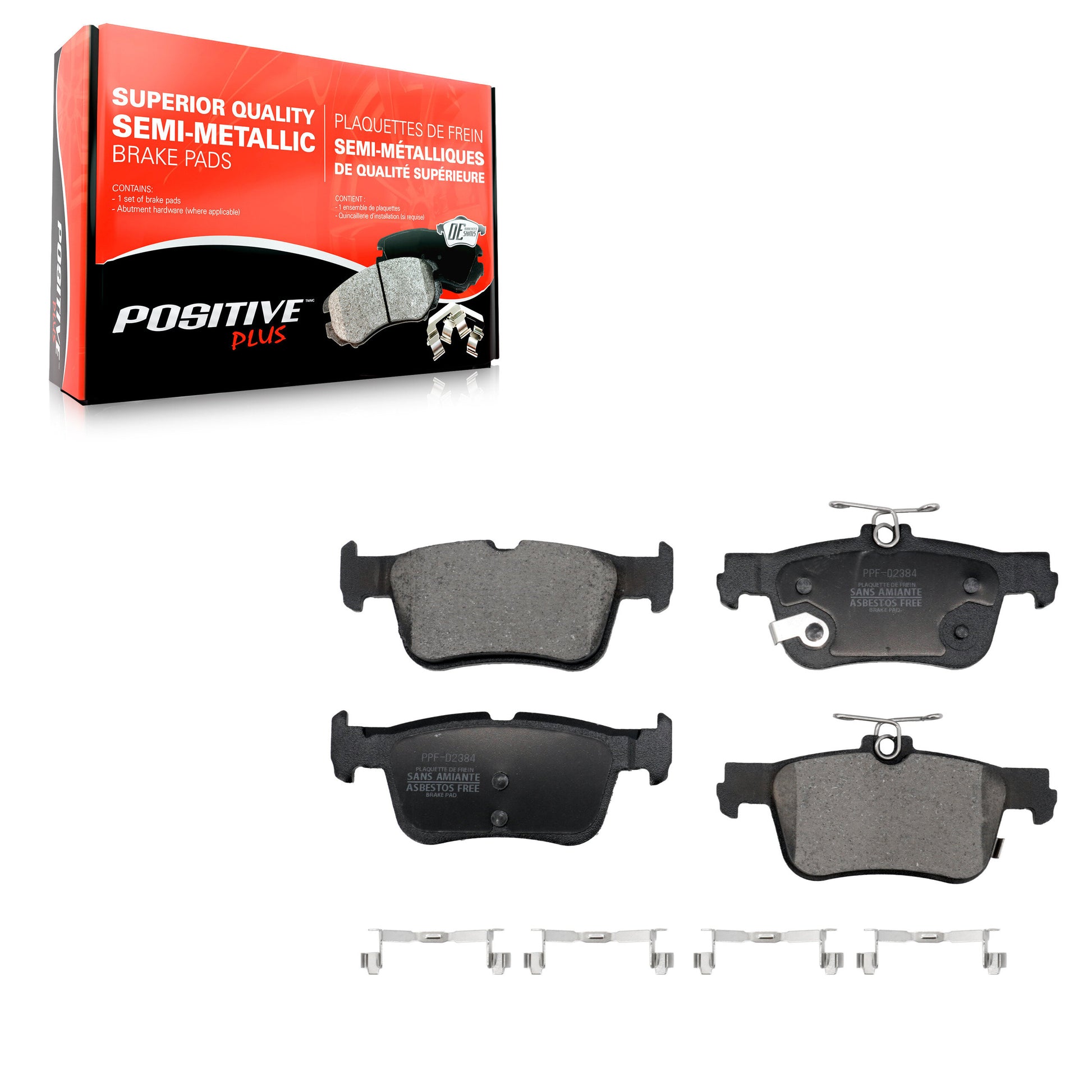 Positive Plus PPF-D2384 Disc Brake Pad for 2021-2023 Ford Mustang Mach-E - Rear