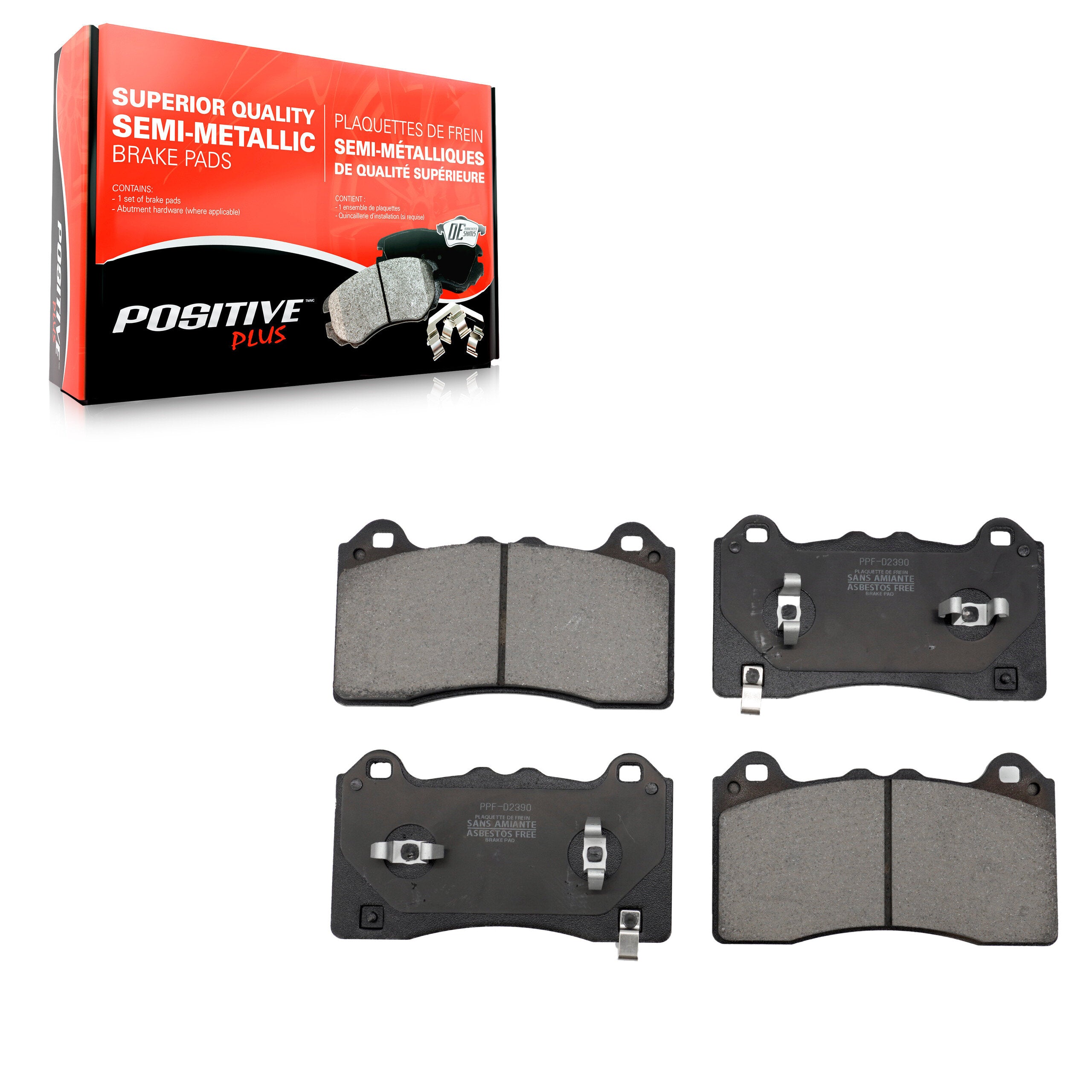 Positive Plus PPF-D2390 Disc Brake Pad for 2021-2023 Ford Mustang Mach-E - Front