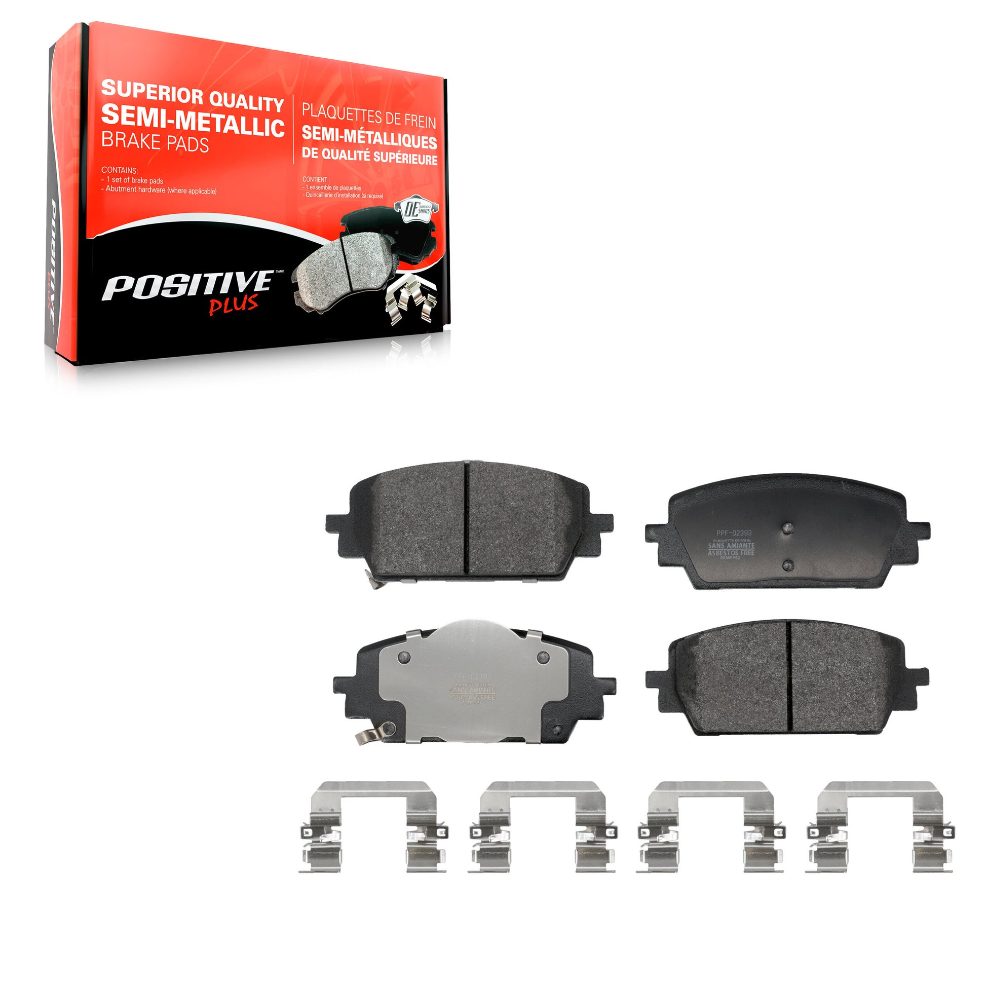 Positive Plus PPF-D2393 Disc Brake Pad for 2021-2023 Genesis GV70, Genesis G80 - Front
