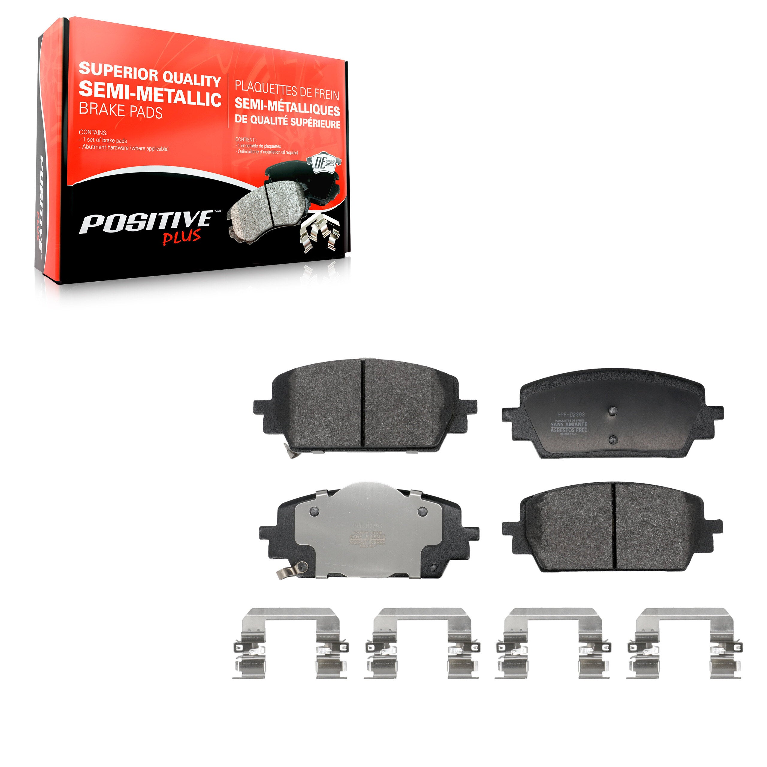 Positive Plus PPF-D2393 Disc Brake Pad for 2021-2023 Genesis GV70, Genesis G80 - Front