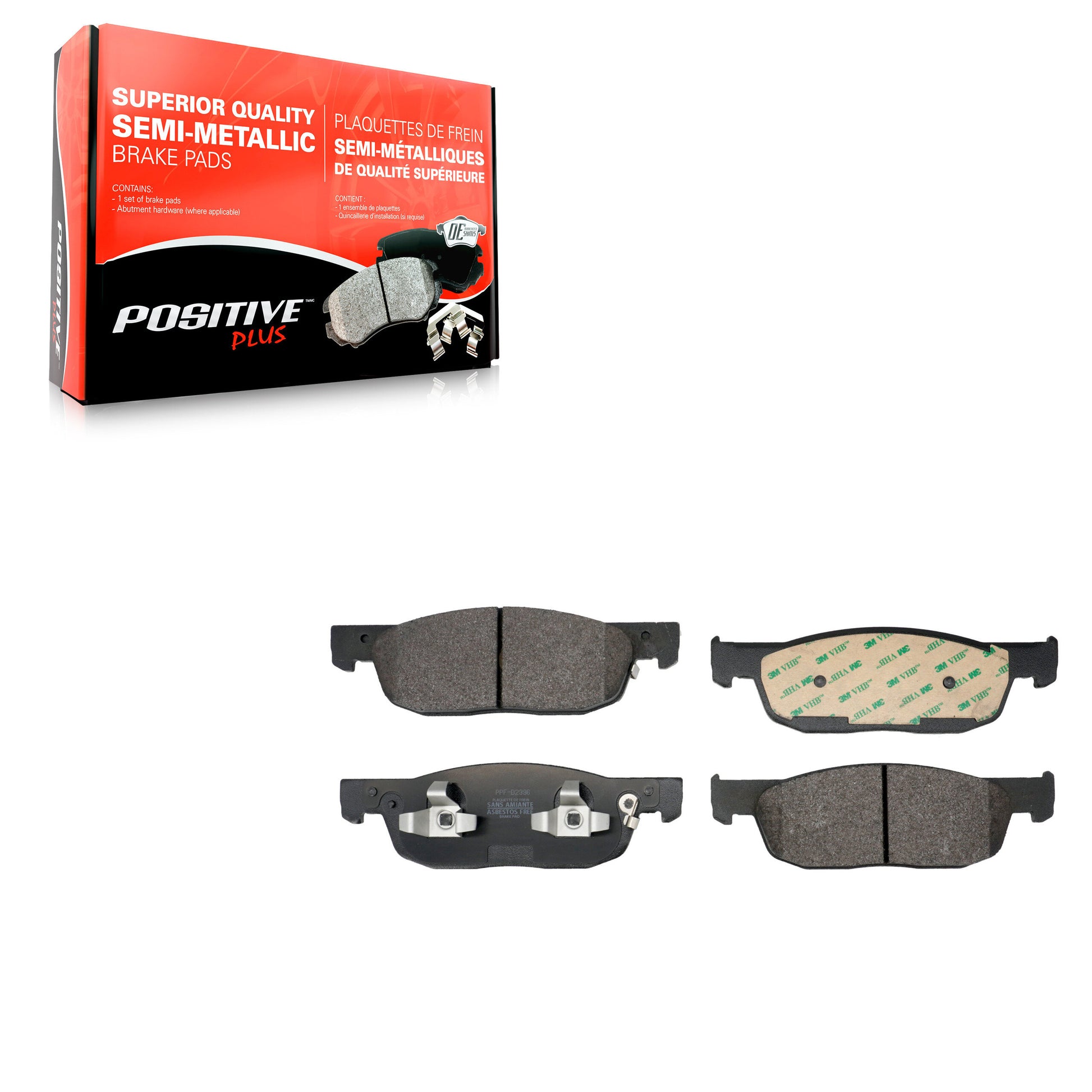 Positive Plus PPF-D2396 Disc Brake Pad for 2022-2024 Acura MDX - Front