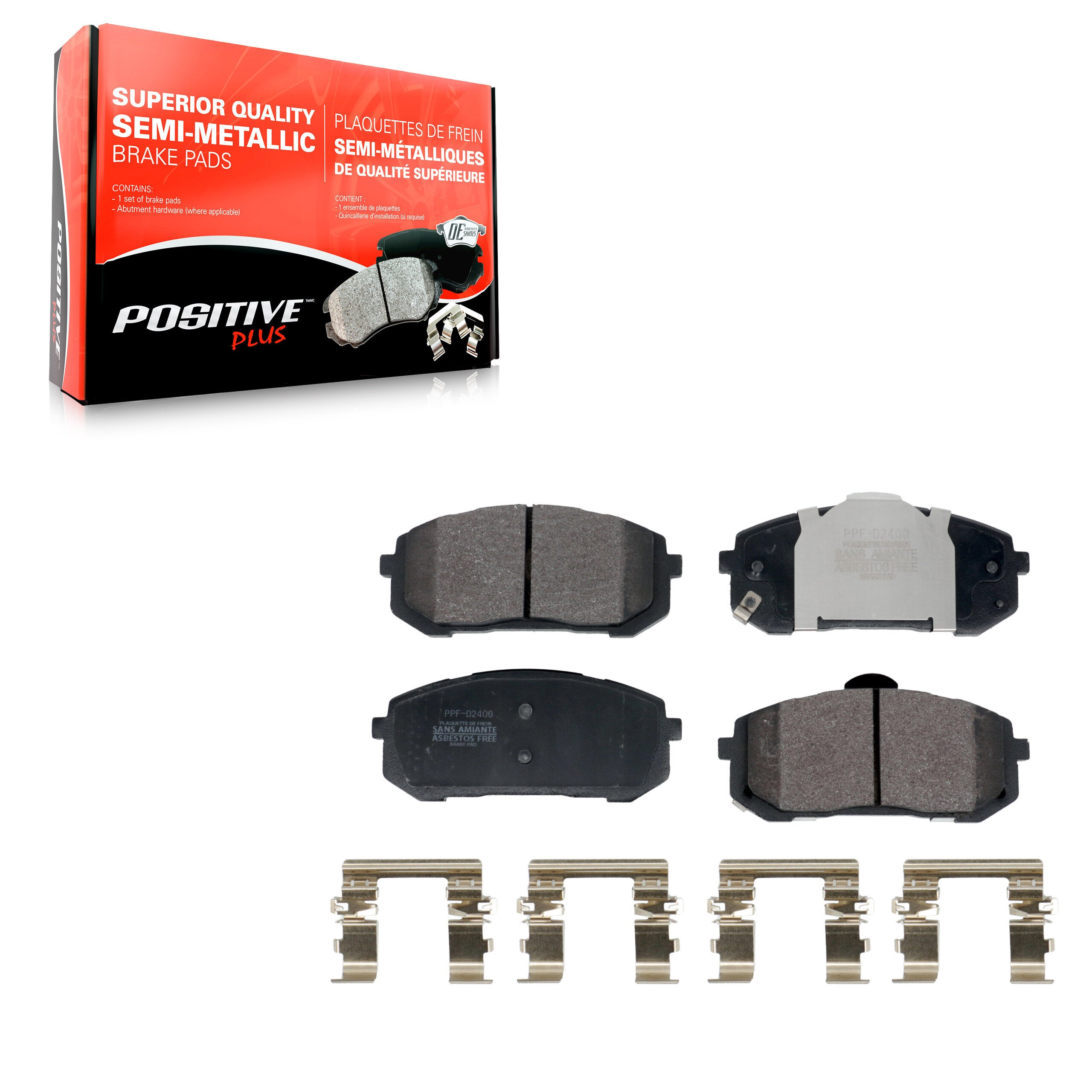 Positive Plus PPF-D2400 Disc Brake Pad for 2021-2024 Hyundai Elantra - Front