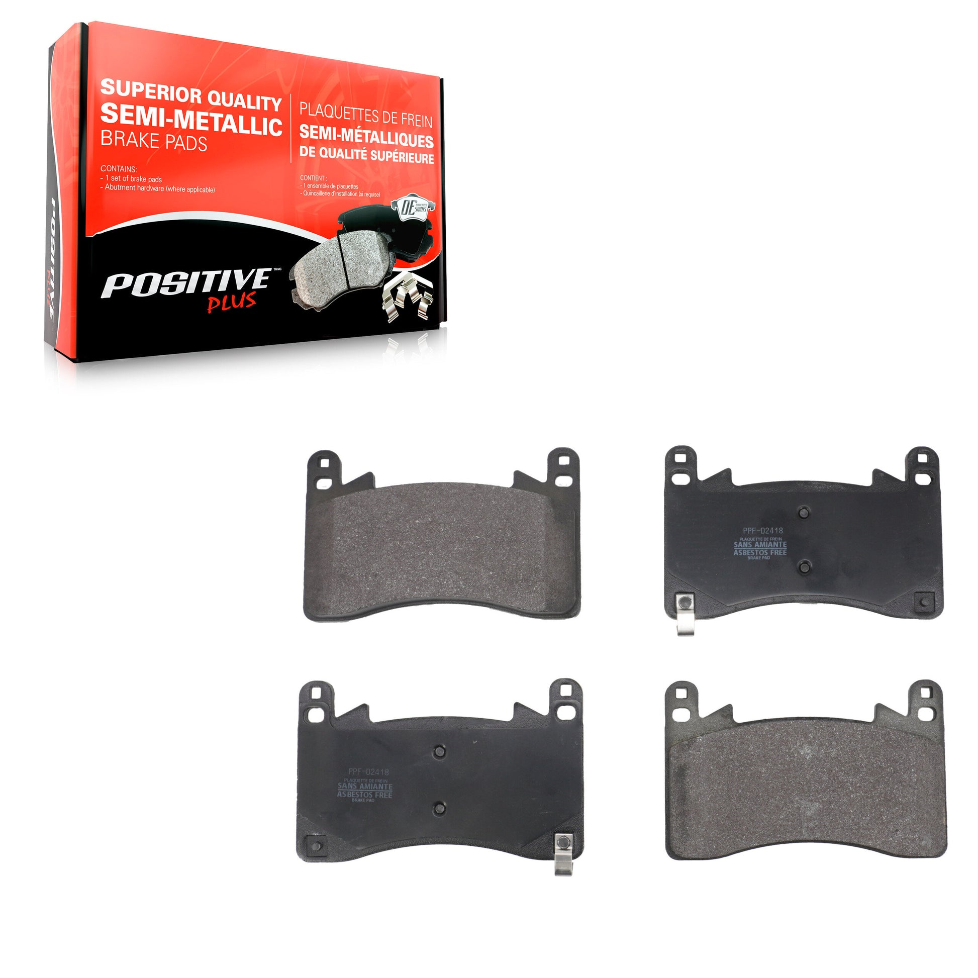 Positive Plus PPF-D2418 Disc Brake Pad for 2021-2025 Acura MDX, Acura TLX - Front