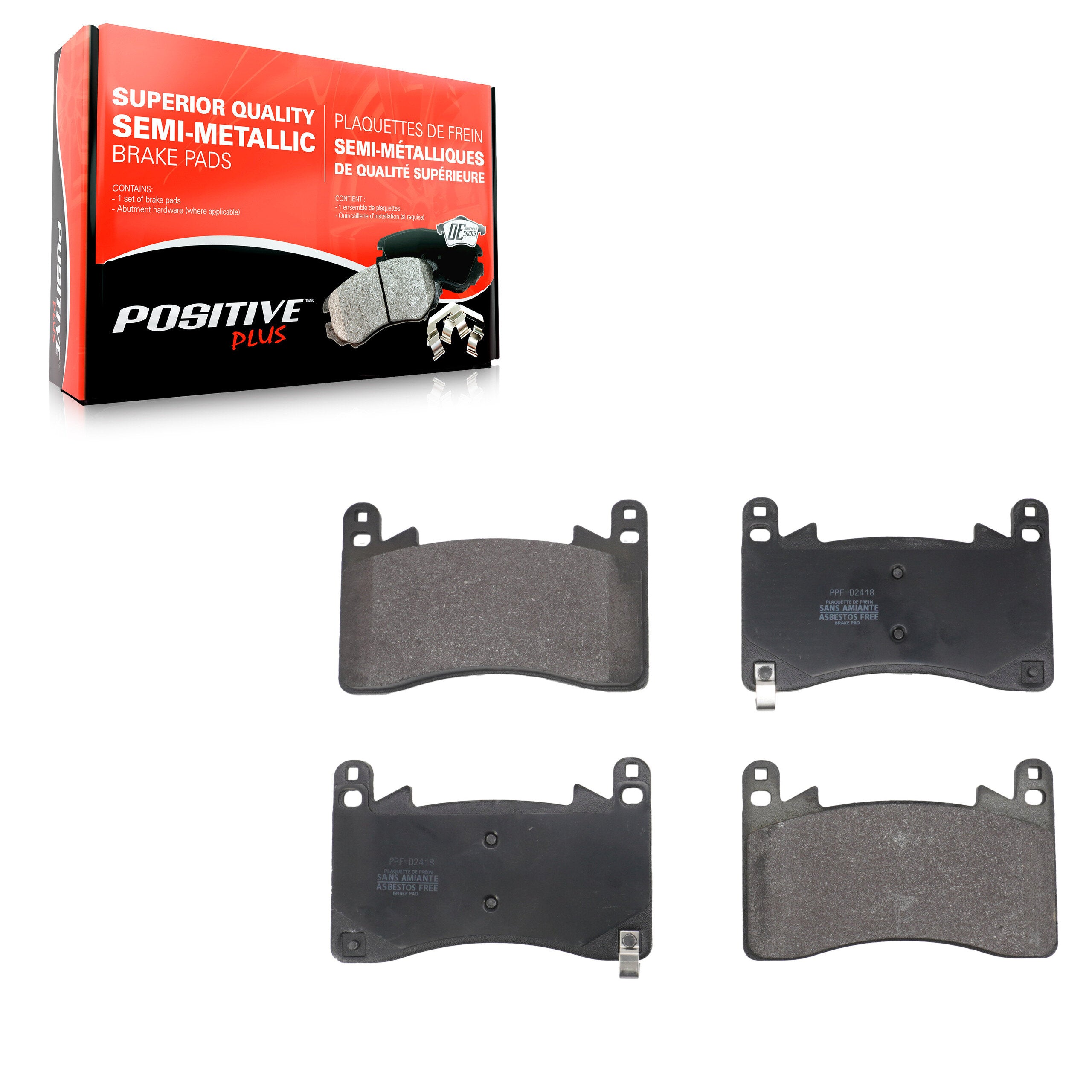 Positive Plus PPF-D2418 Disc Brake Pad for 2021-2025 Acura MDX, Acura TLX - Front