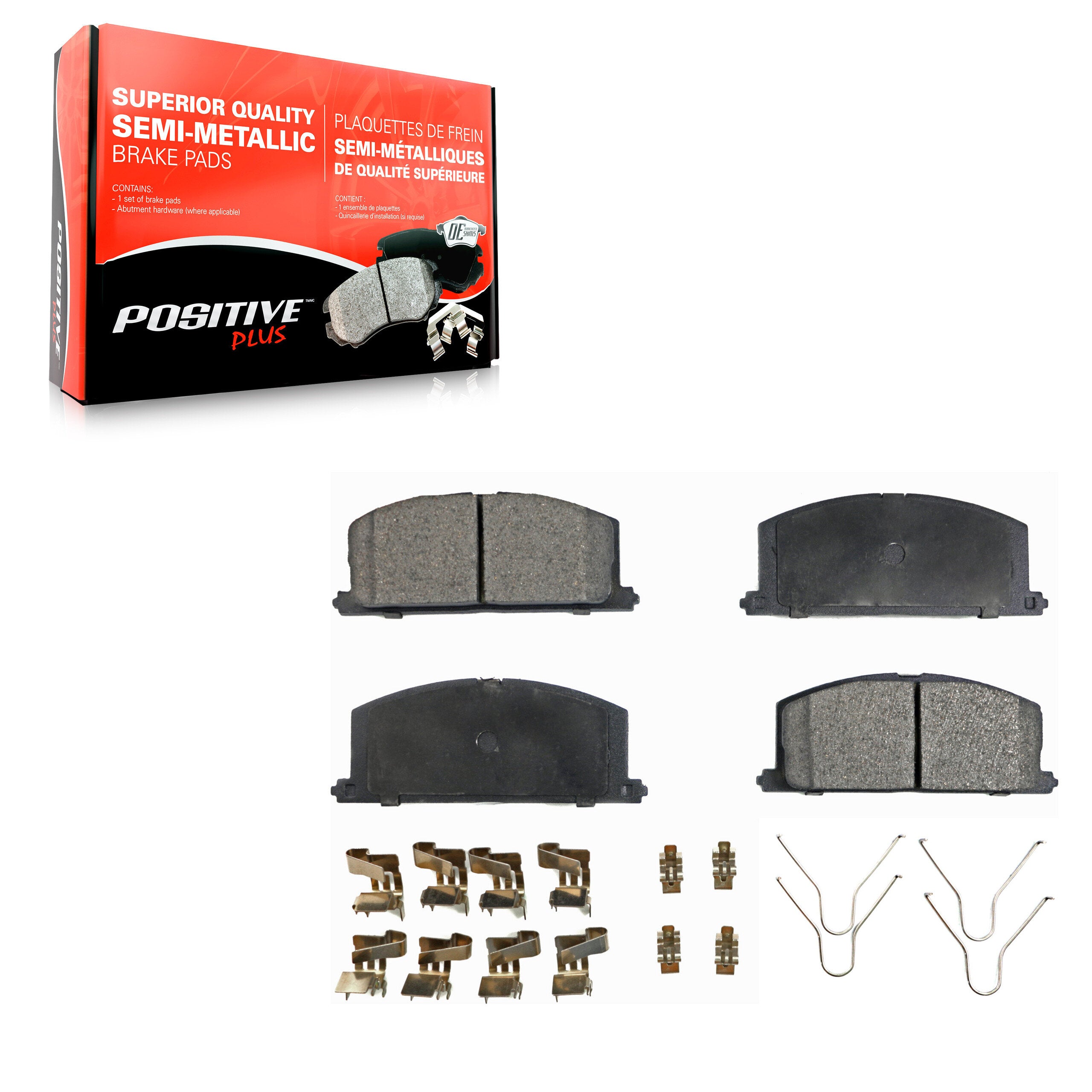 Positive Plus PPF-D242 Disc Brake Pad for 1983-1999 Toyota Paseo, Toyota Celica, Toyota MR2 - Front