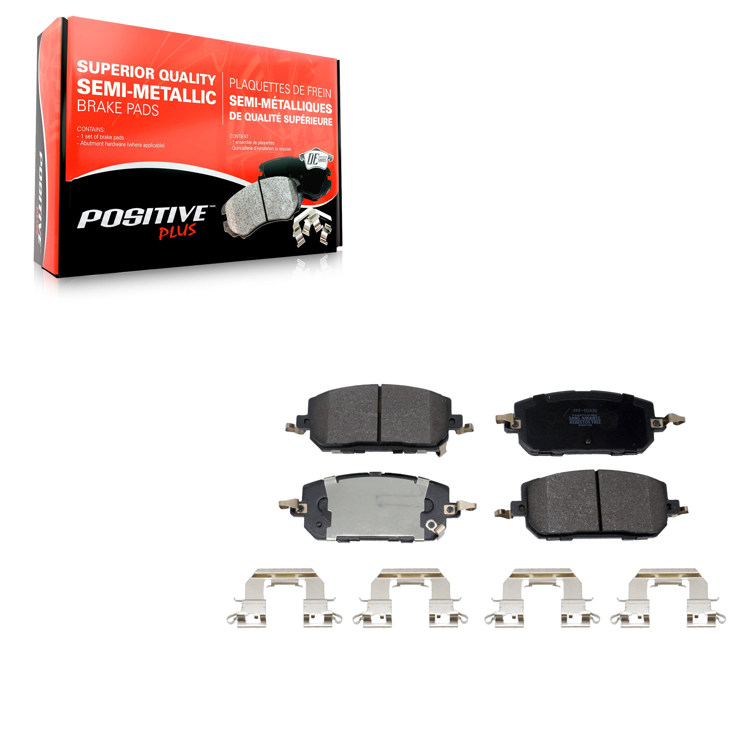 Positive Plus PPF-D2426 Disc Brake Pad for 2022-2024 Mazda CX-50, Mazda MX-30 EV - Front