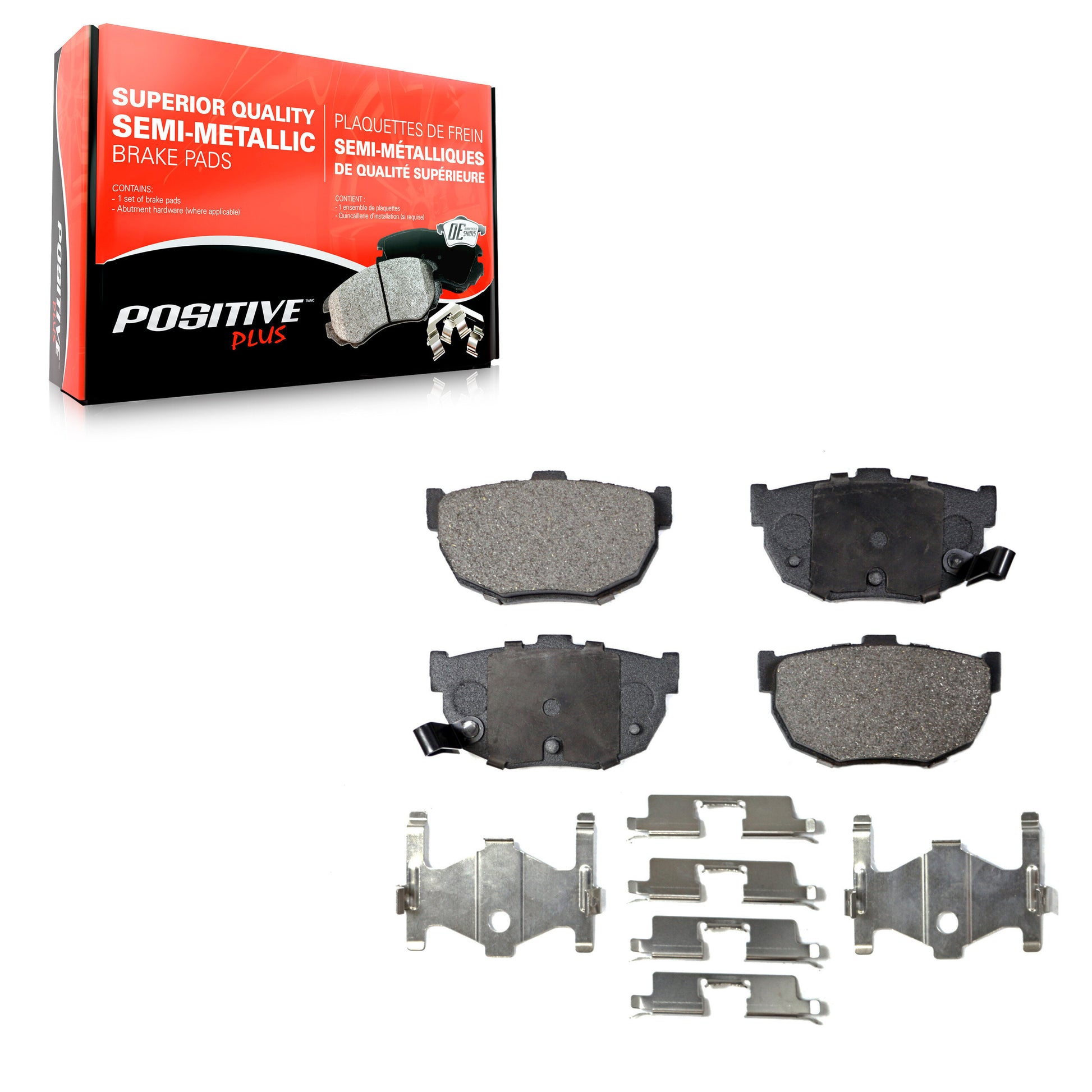Positive Plus PPF-D323 Disc Brake Pad for 1985-2009 Kia Spectra, Kia Spectra5, Hyundai Tiburon - Rear