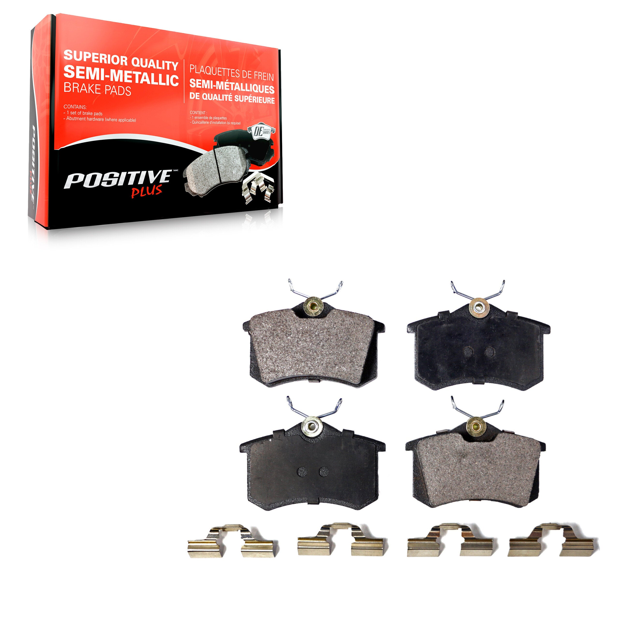 Positive Plus PPF-D340A Disc Brake Pad for 1997-2019 Volkswagen Golf SportWagen, Volkswagen Beetle, Volkswagen Jetta - Rear