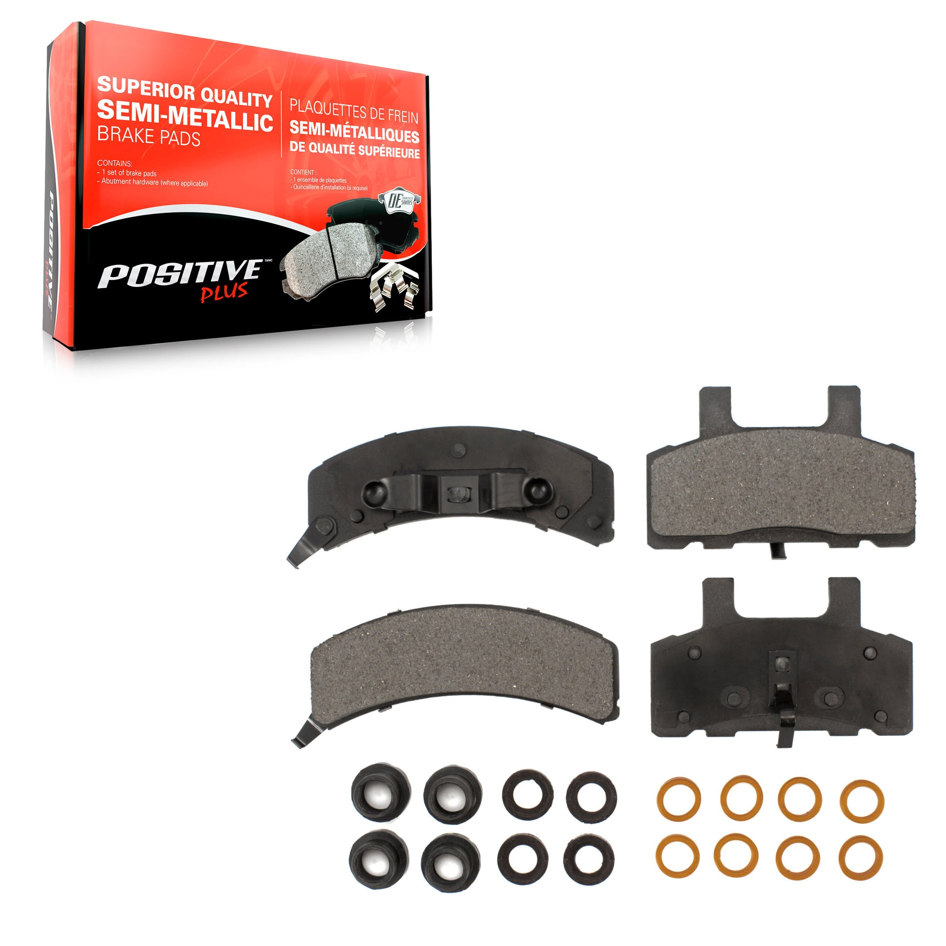 Positive Plus PPF-D369 Disc Brake Pad for 1988-2002 Chevrolet Tahoe, GMC Yukon, Cadillac Escalade - Front