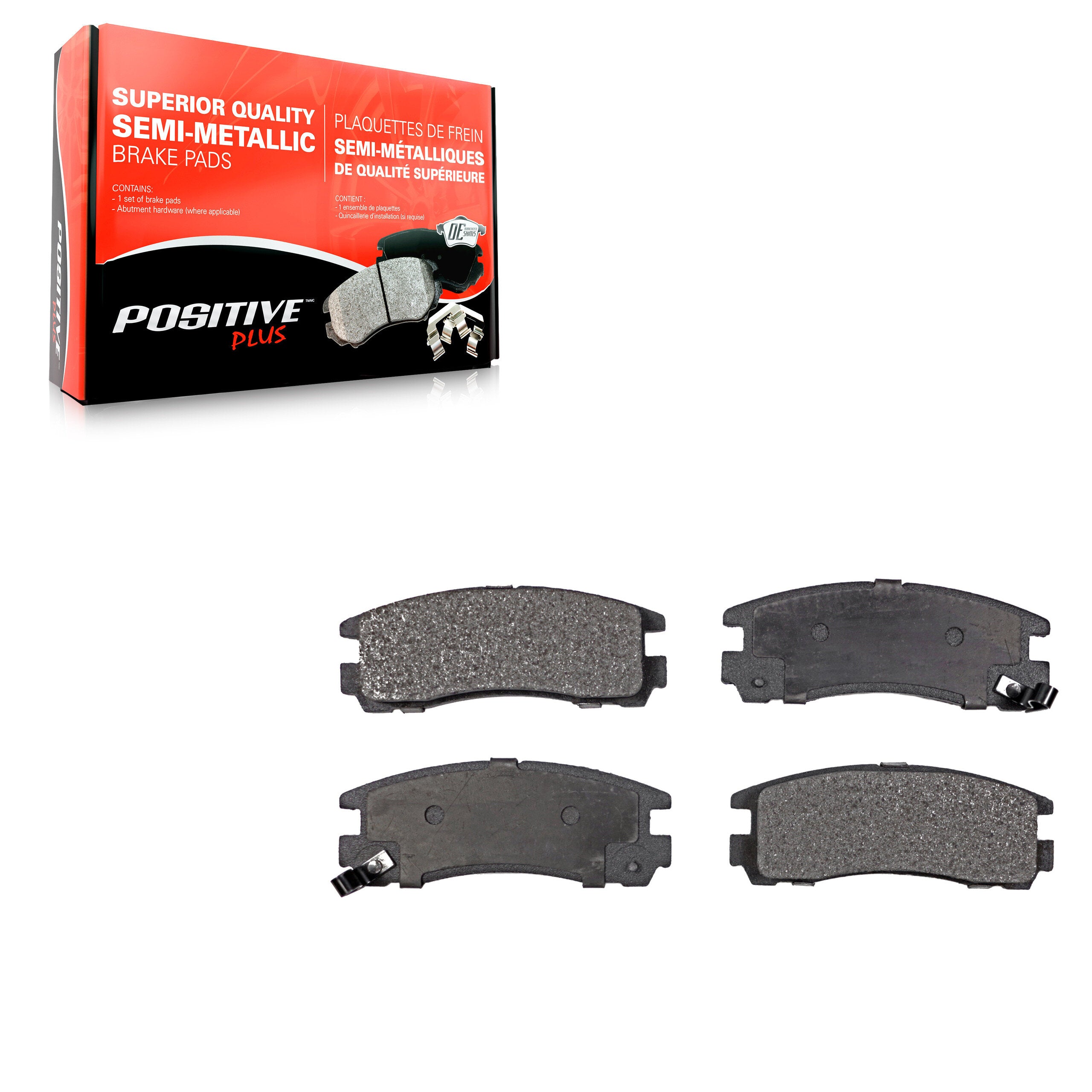 Positive Plus PPF-D383 Disc Brake Pad for 1988-2012 Mitsubishi Galant, Mitsubishi Eclipse, Dodge Stratus - Rear