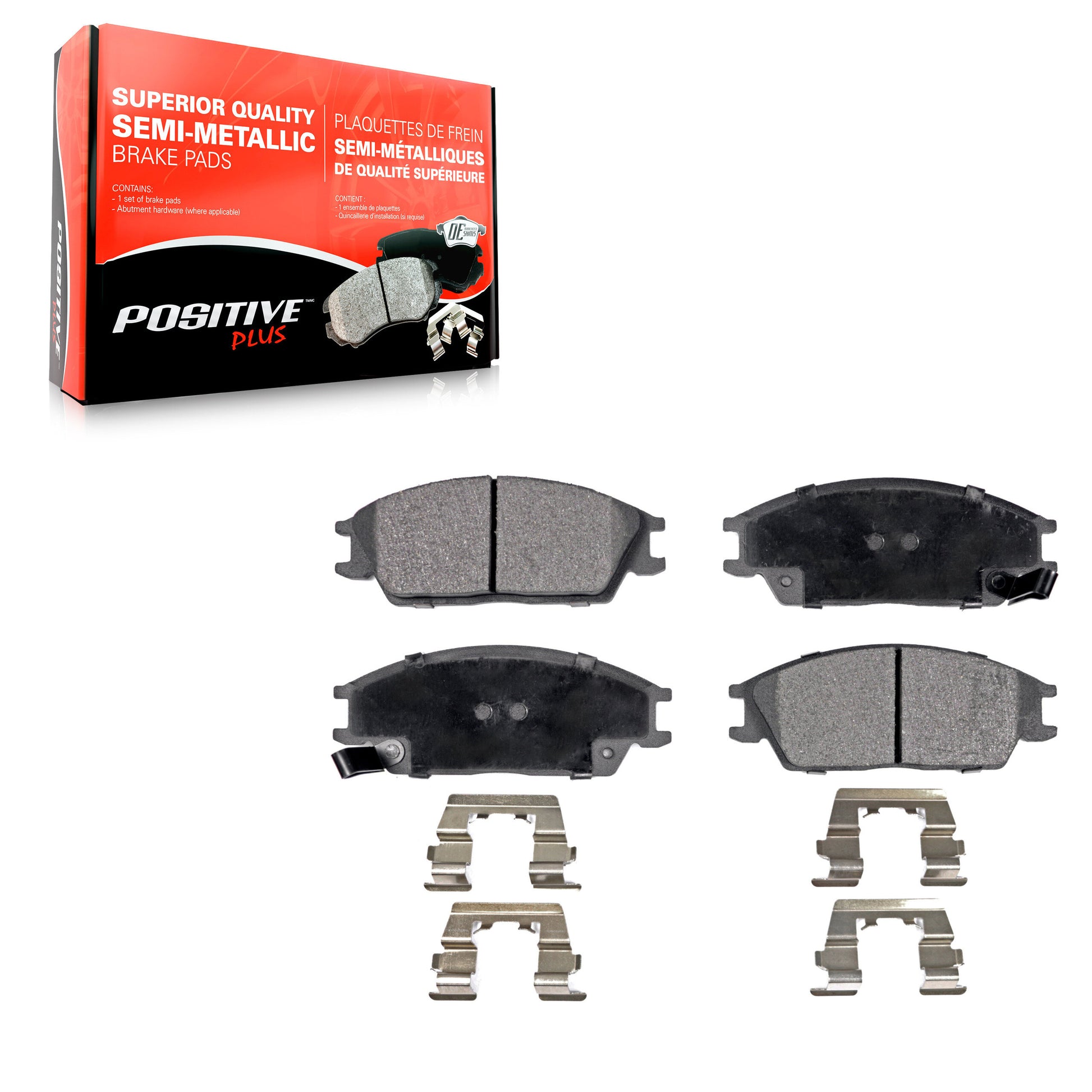 Positive Plus PPF-D440 Disc Brake Pad for 1986-2005 Hyundai Accent, Hyundai Scoupe, Mitsubishi Precis - Front