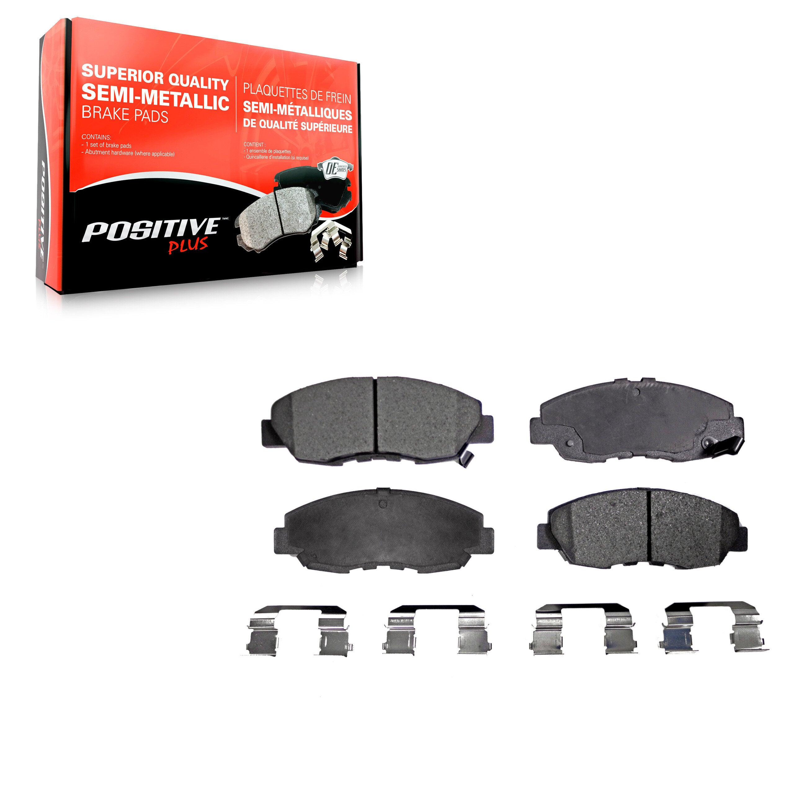 Positive Plus PPF-D465A Disc Brake Pad for 1996-2014 Honda Civic, Honda Insight, Honda Accord - Front