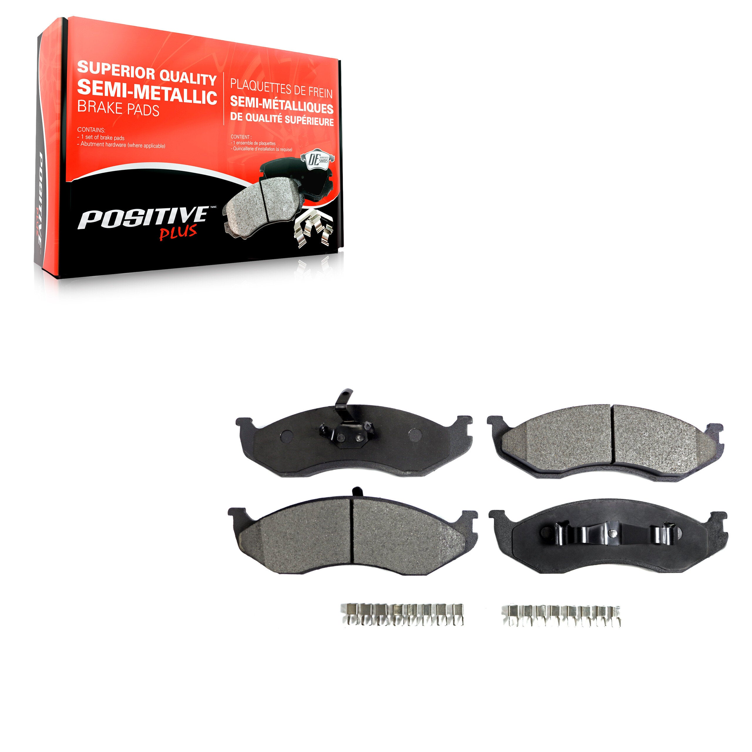 Positive Plus PPF-D477 Disc Brake Pad for 1990-2006 Jeep Cherokee, Jeep TJ, Jeep Wrangler - Front
