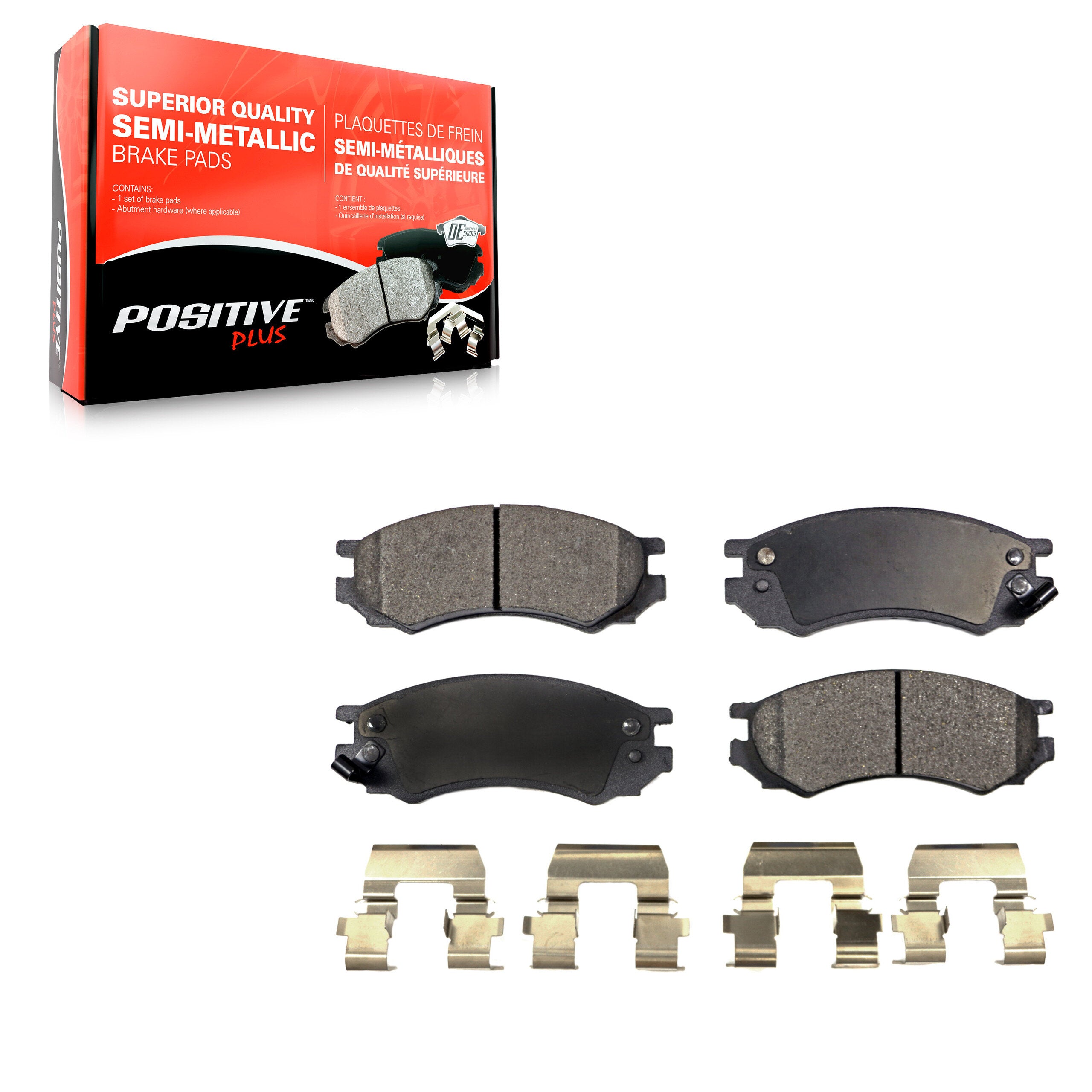 Positive Plus PPF-D507 Disc Brake Pad for 1991-2002 Saturn SC1, Saturn SC2, Saturn SW1 - Front