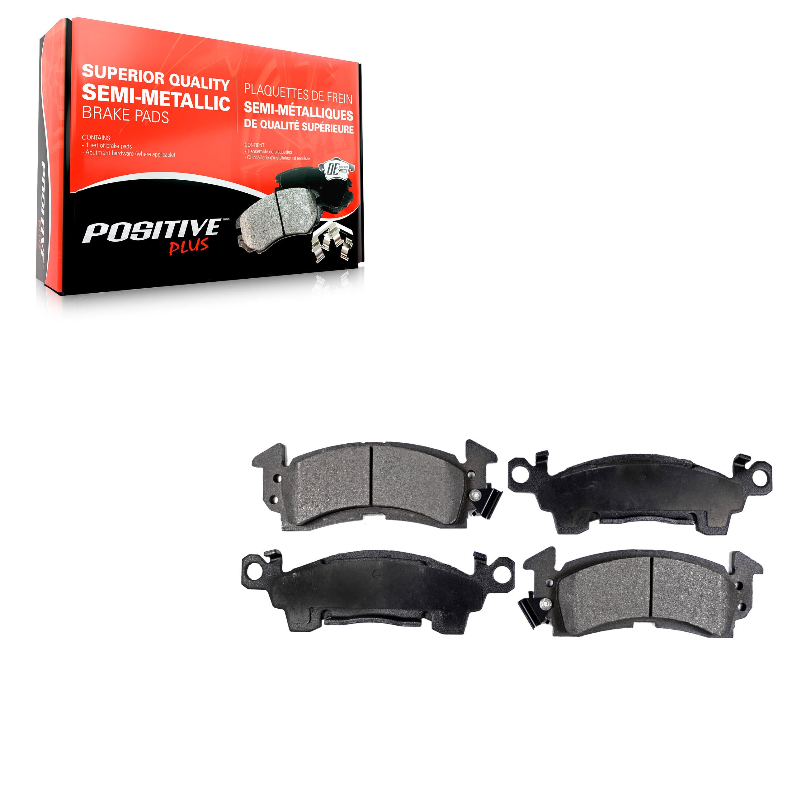 Positive Plus PPF-D52 Disc Brake Pad for 1980-2002 Chevrolet Caprice, Cadillac Commercial Chassis, Chevrolet Commercial Chassis - Front