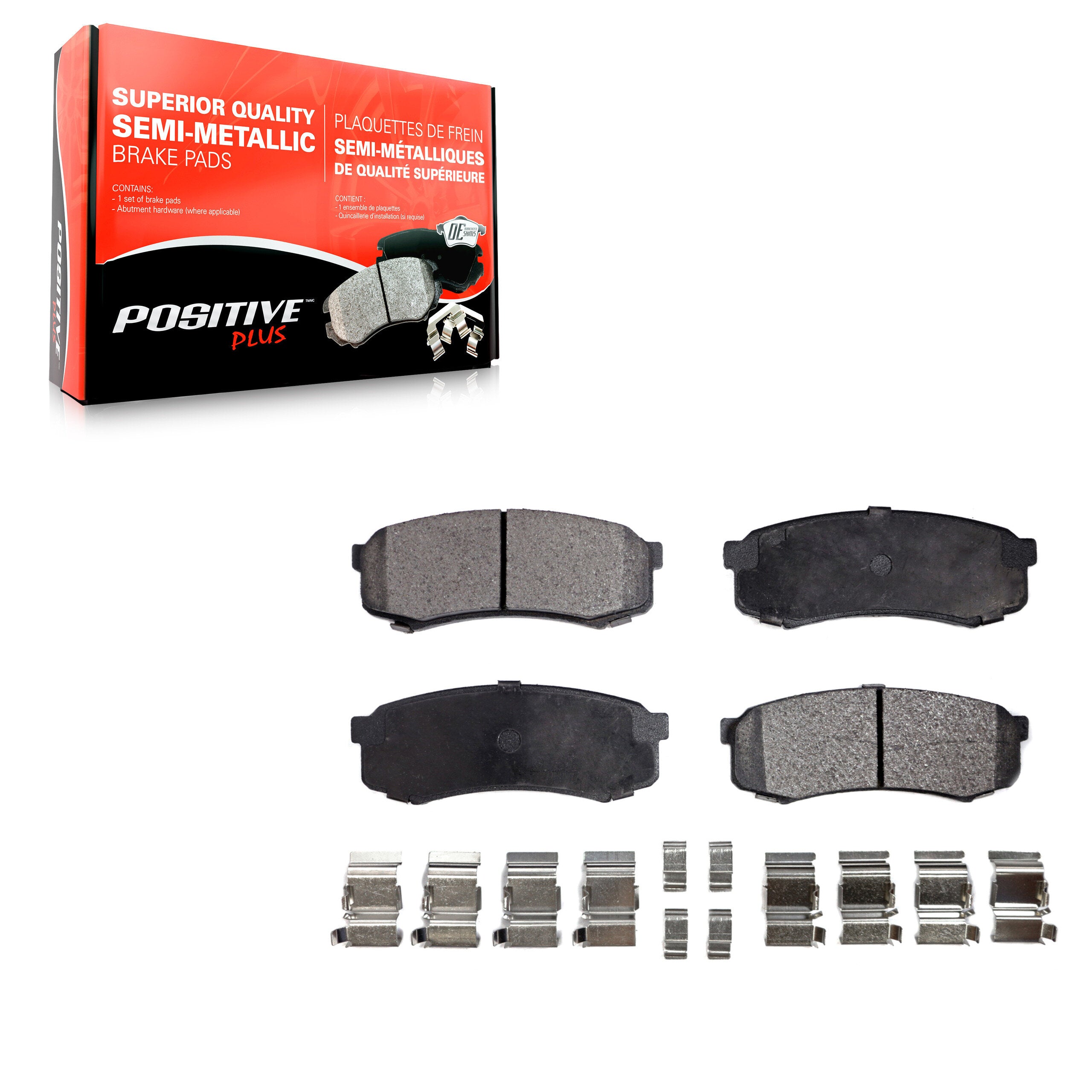 Positive Plus PPF-D606 Disc Brake Pad for 1993-2023 Lexus GX460, Toyota FJ Cruiser, Lexus GX470 - Rear