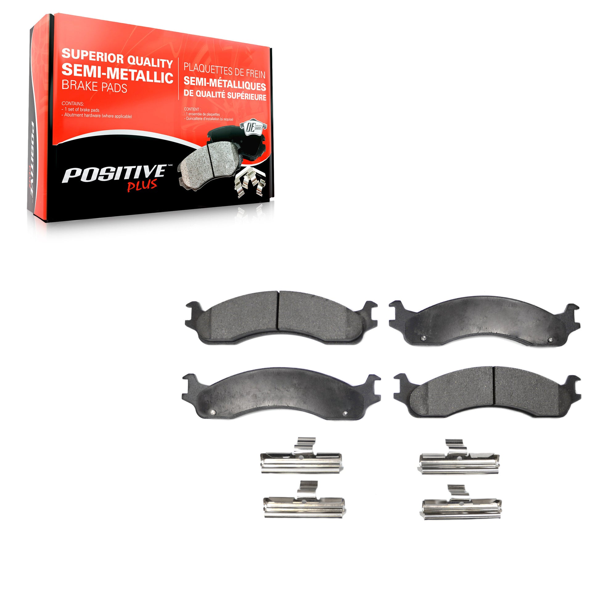 Positive Plus PPF-D655 Disc Brake Pad for 1995-2007 Ford E-150, Ford E-350 Econoline, Ford E-250 - Front