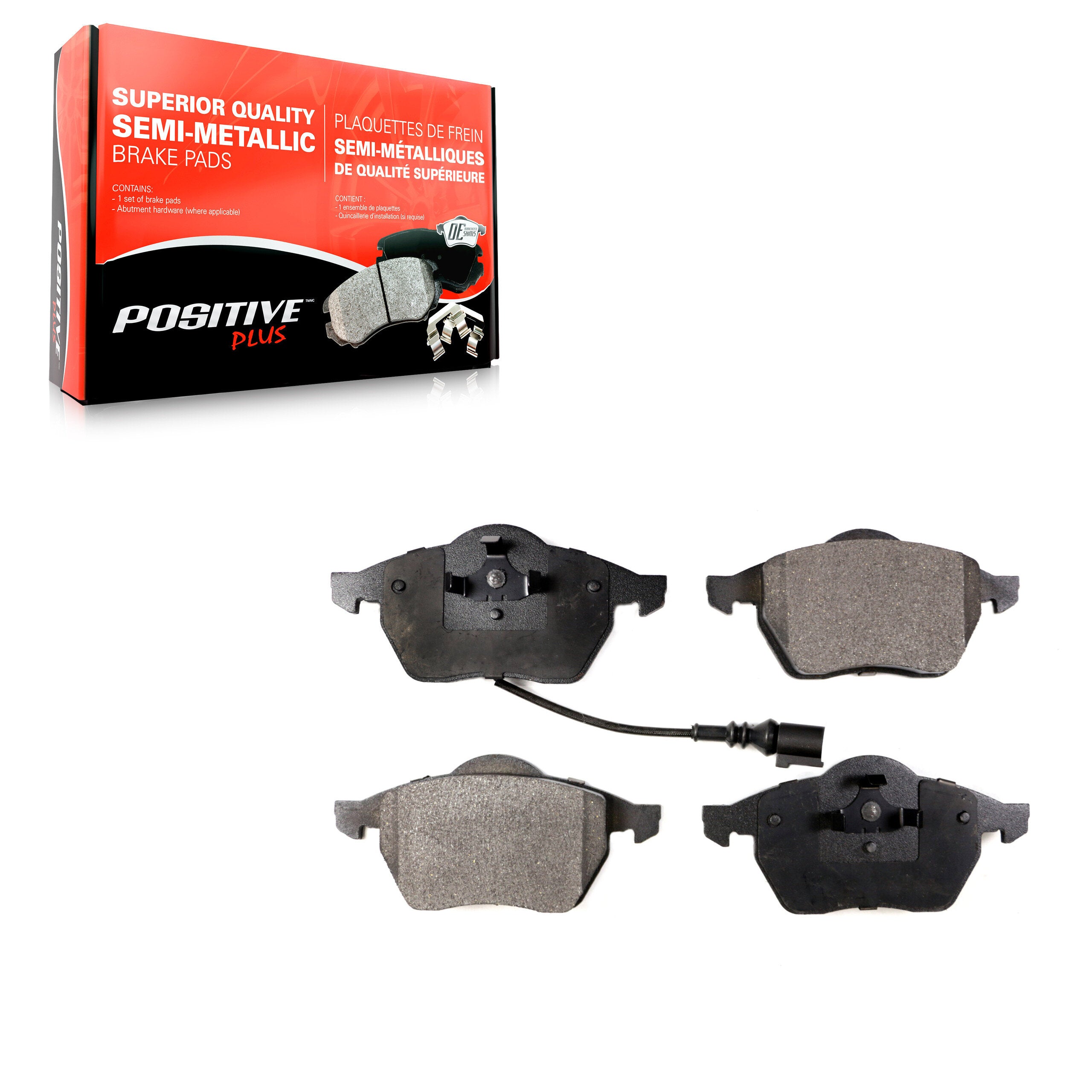 Positive Plus PPF-D687A Disc Brake Pad for 1992-2010 Volkswagen Golf, Volkswagen Jetta, Audi TT Quattro - Front