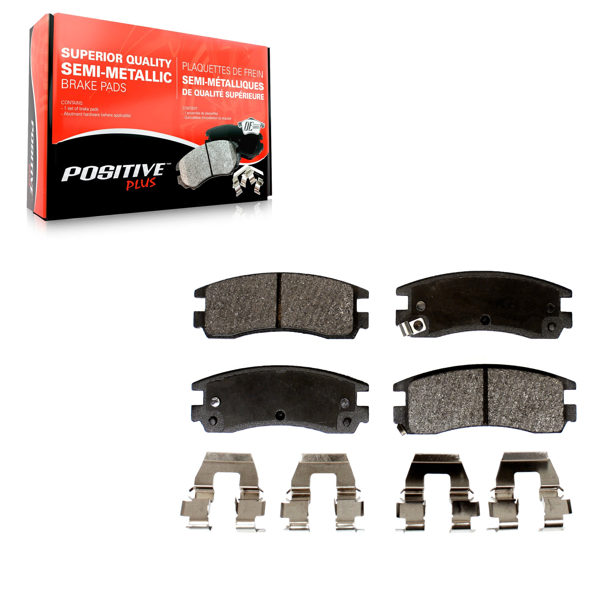 Positive Plus PPF-D698 Disc Brake Pad for 1997-2010 Chevrolet Impala, Buick Allure, Buick LaCrosse - Rear