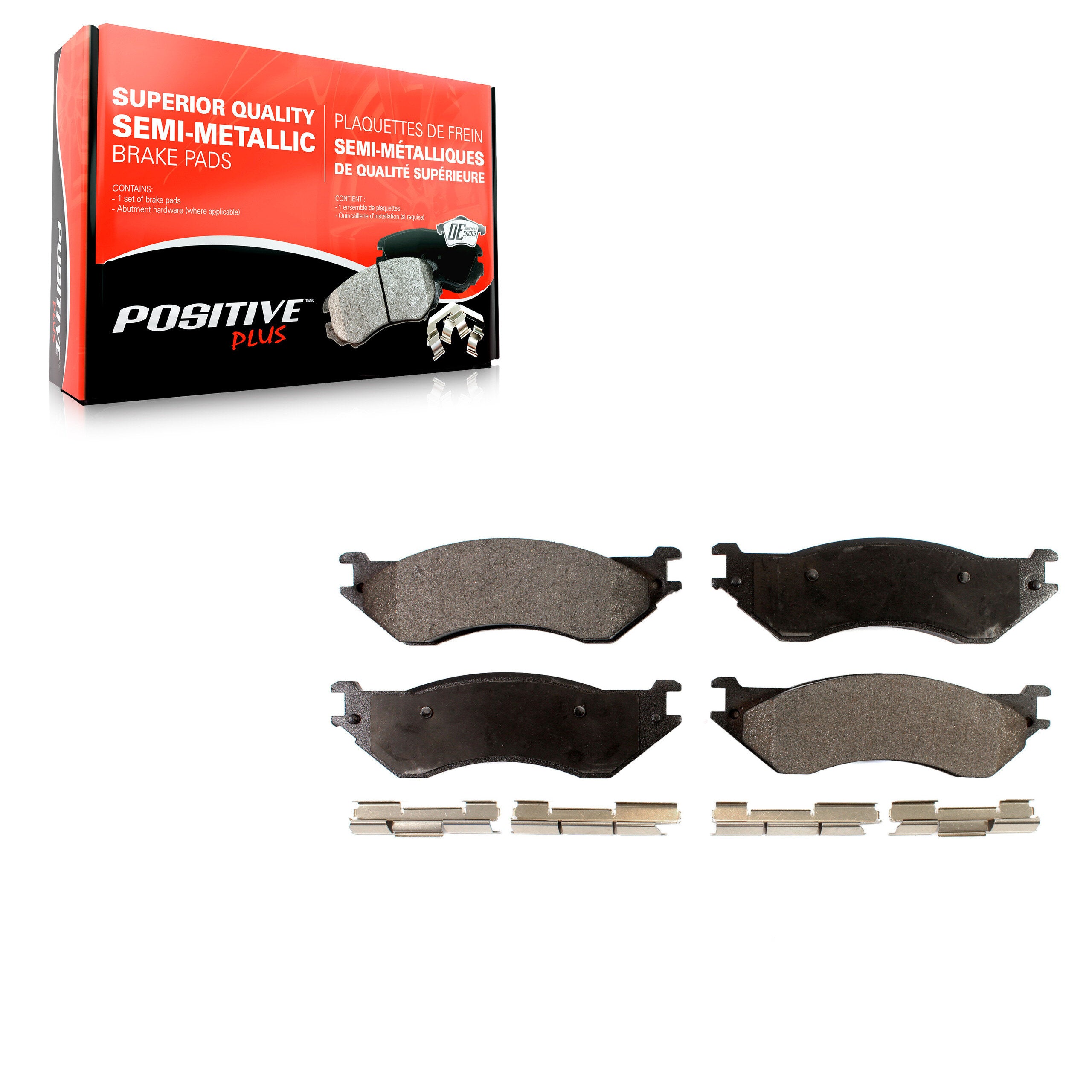 Positive Plus PPF-D702A Disc Brake Pad for 2001-2008 Dodge Ram 1500, Dodge Ram 2500, Dodge Ram 3500 - Rear