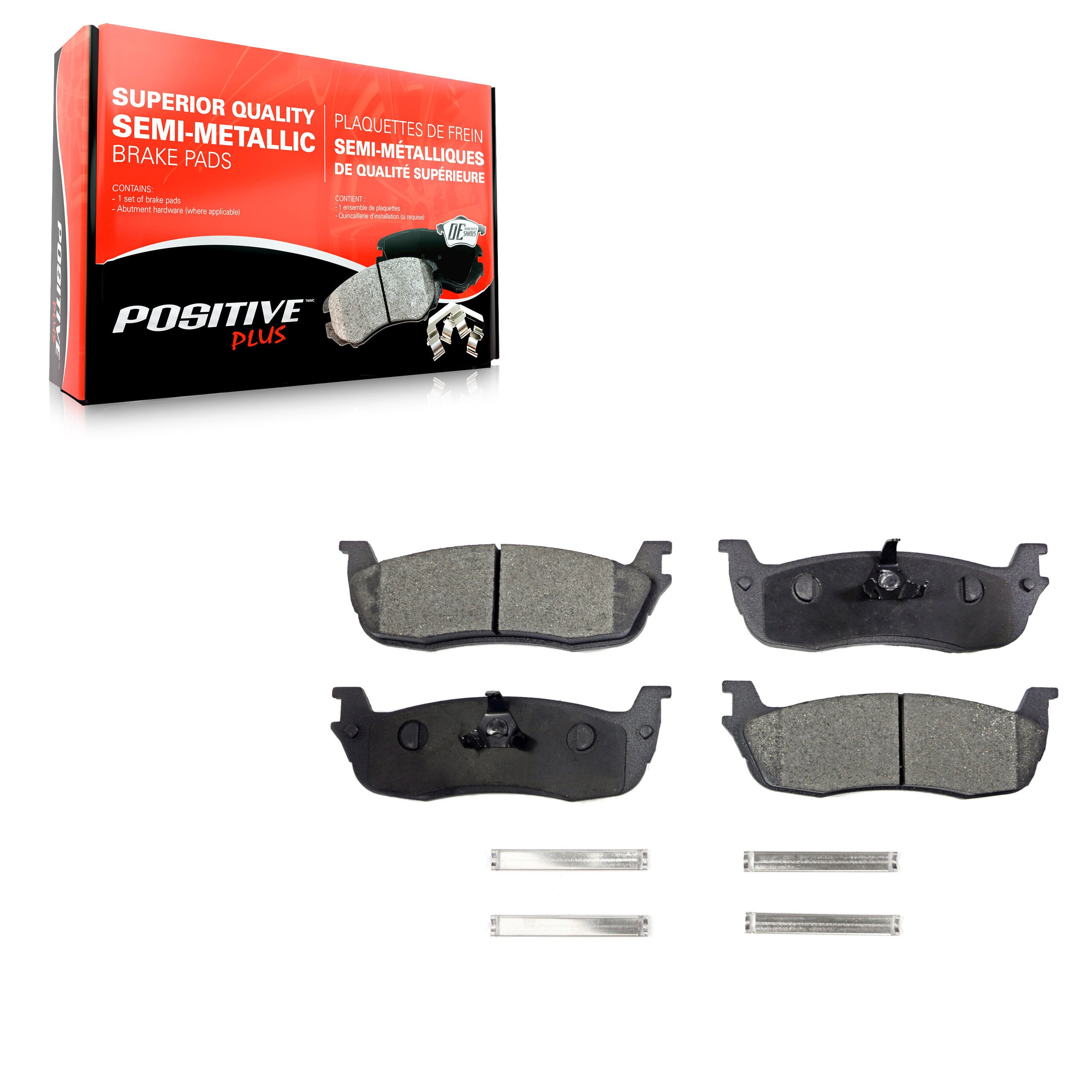 Positive Plus PPF-D711 Disc Brake Pad for 1996-2010 Ford F-150 Heritage, Lincoln Town Car, Ford Expedition - Rear