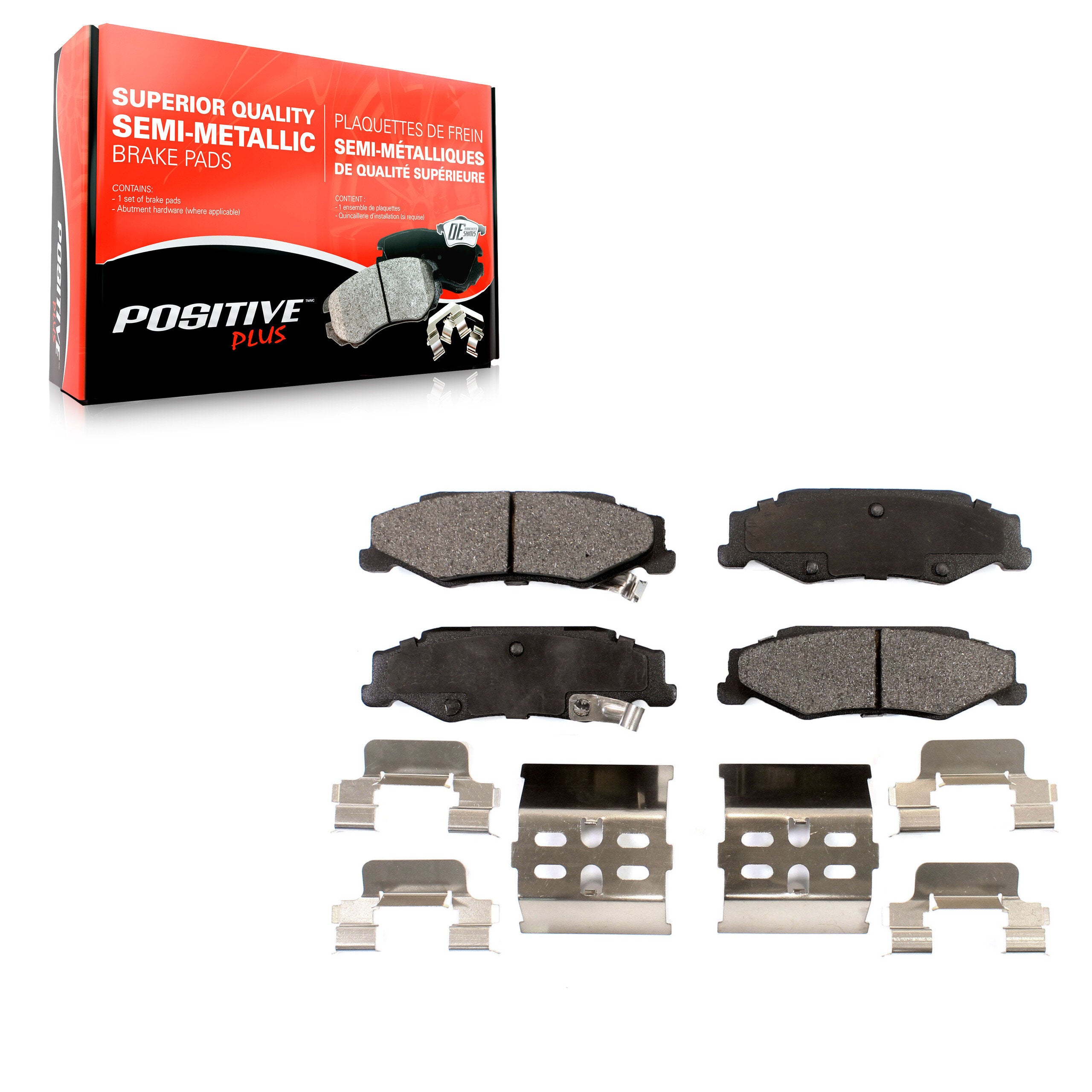 Positive Plus PPF-D732 Disc Brake Pad for 1997-2013 Chevrolet Corvette, Cadillac XLR - Rear