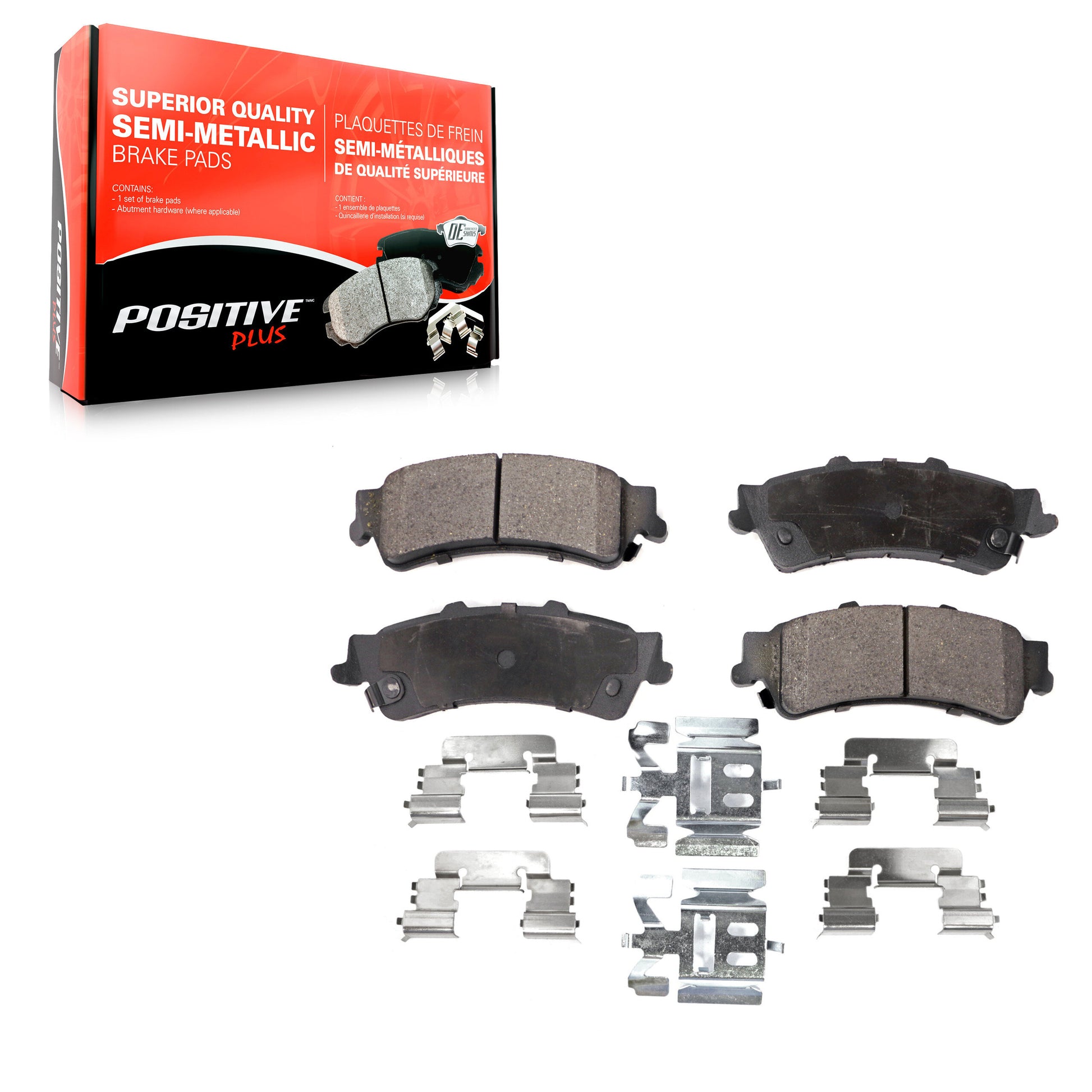 Positive Plus PPF-D792 Disc Brake Pad for 1993-2011 Chevrolet Silverado 1500 Classic, GMC Sierra 1500 Classic, Cadillac DTS - Rear