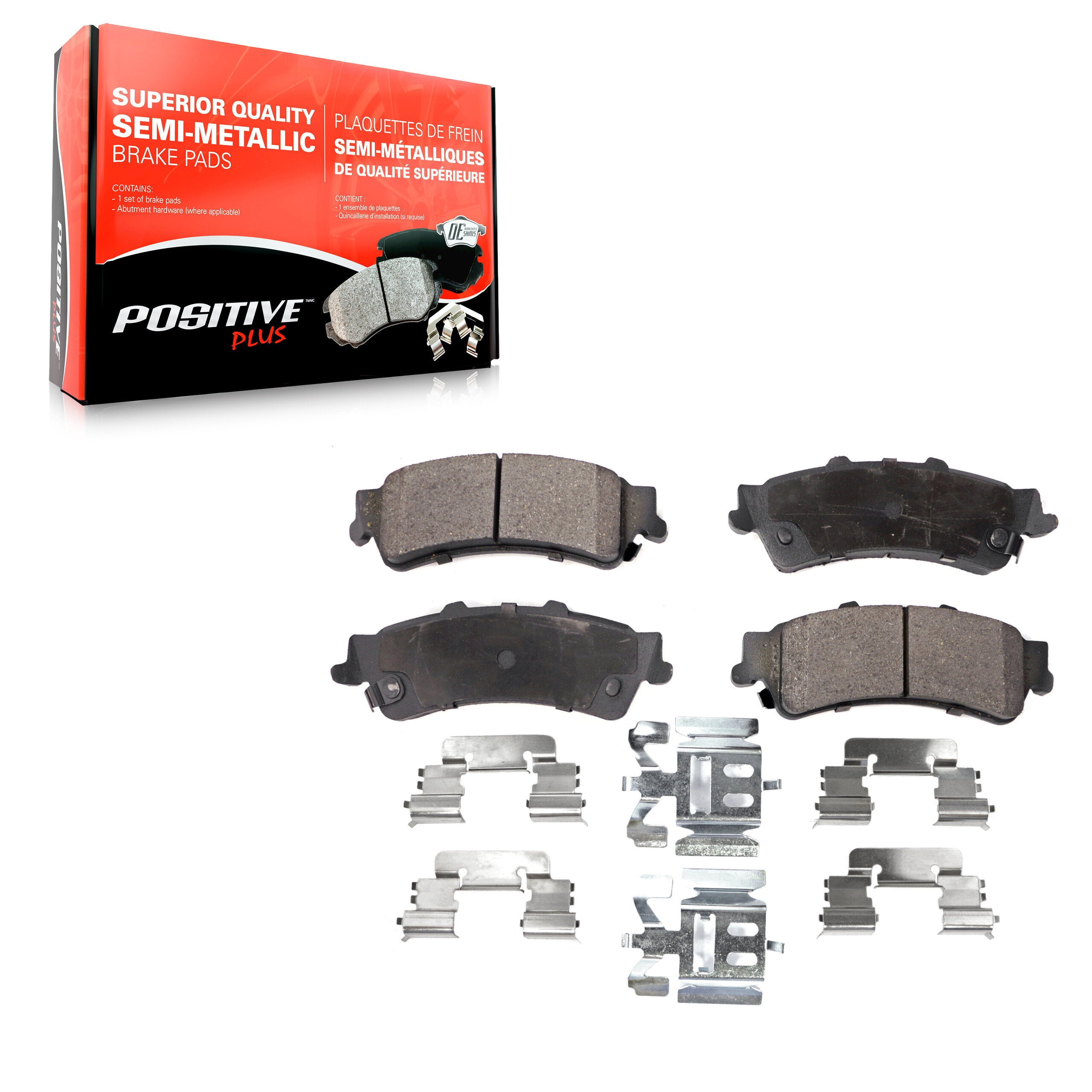 Positive Plus PPF-D792 Disc Brake Pad for 1993-2011 Chevrolet Silverado 1500 Classic, GMC Sierra 1500 Classic, Cadillac DTS - Rear